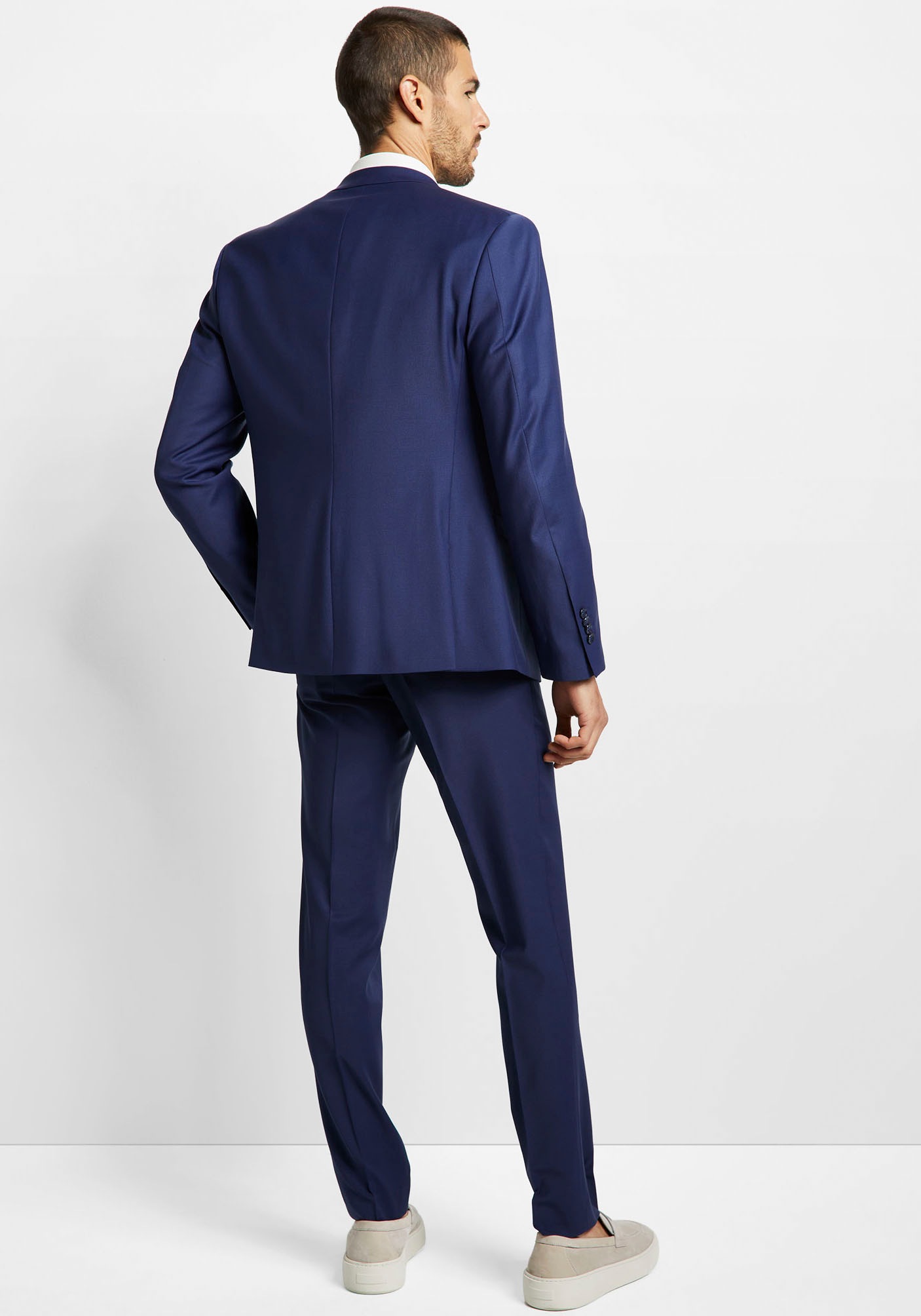 Baukastensakko CINQUE "CICASTELLO", Herren, Gr. 52, blau, Obermaterial: 53% Polyester, 43% Schurwolle, 4% Elasthan, unifarben, schmal, Sakkos, Slim-Fit 3