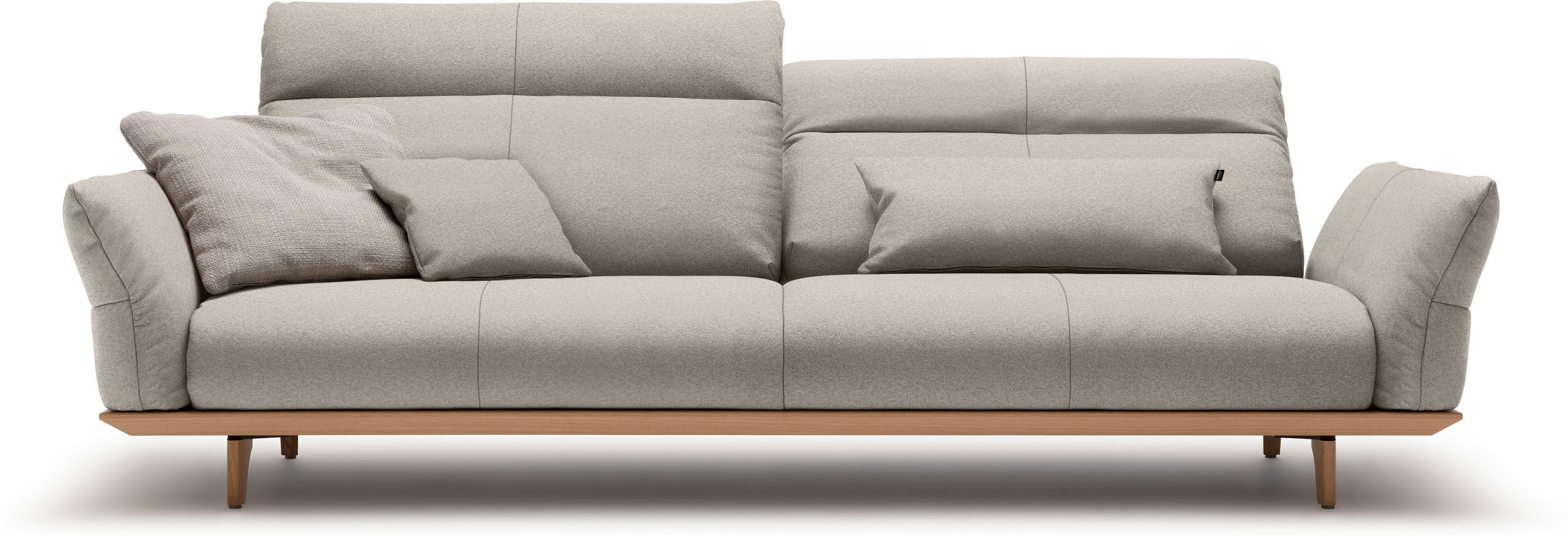 Creation BY ROLF BENZ 4-Sitzer "CR.460 Designsofa, erstklassiger Sitzkomfort, verst. Rückenlehne" Sockel in Eiche, Füße Eiche natur, Breite 248 cm