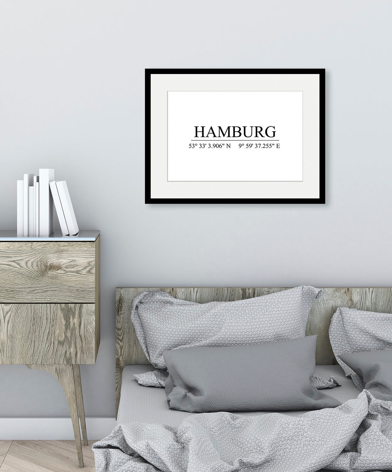 queence Bild "HAMBURG", Städte-Stadt-Deutschland-Gebäude-Hamburg-Schwarz-We günstig online kaufen