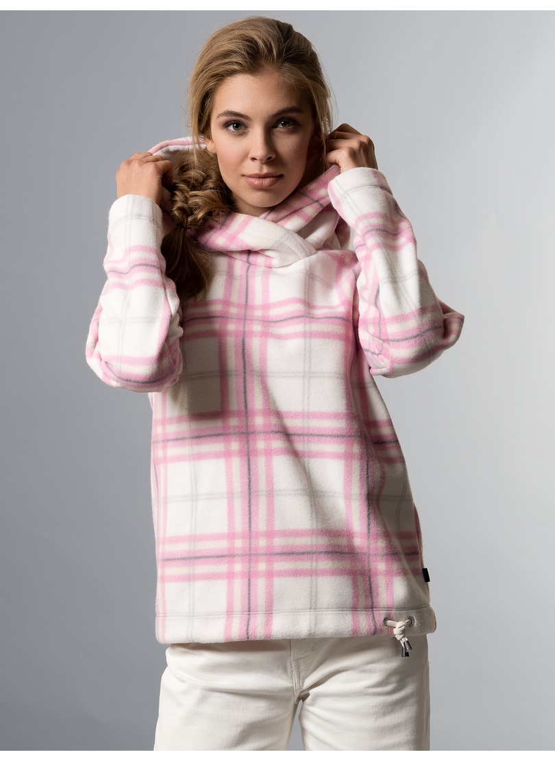 Trigema Kapuzensweatshirt »TRIGEMA Fleece-Hoodie mit | bestellen für Karo-Muster« BAUR