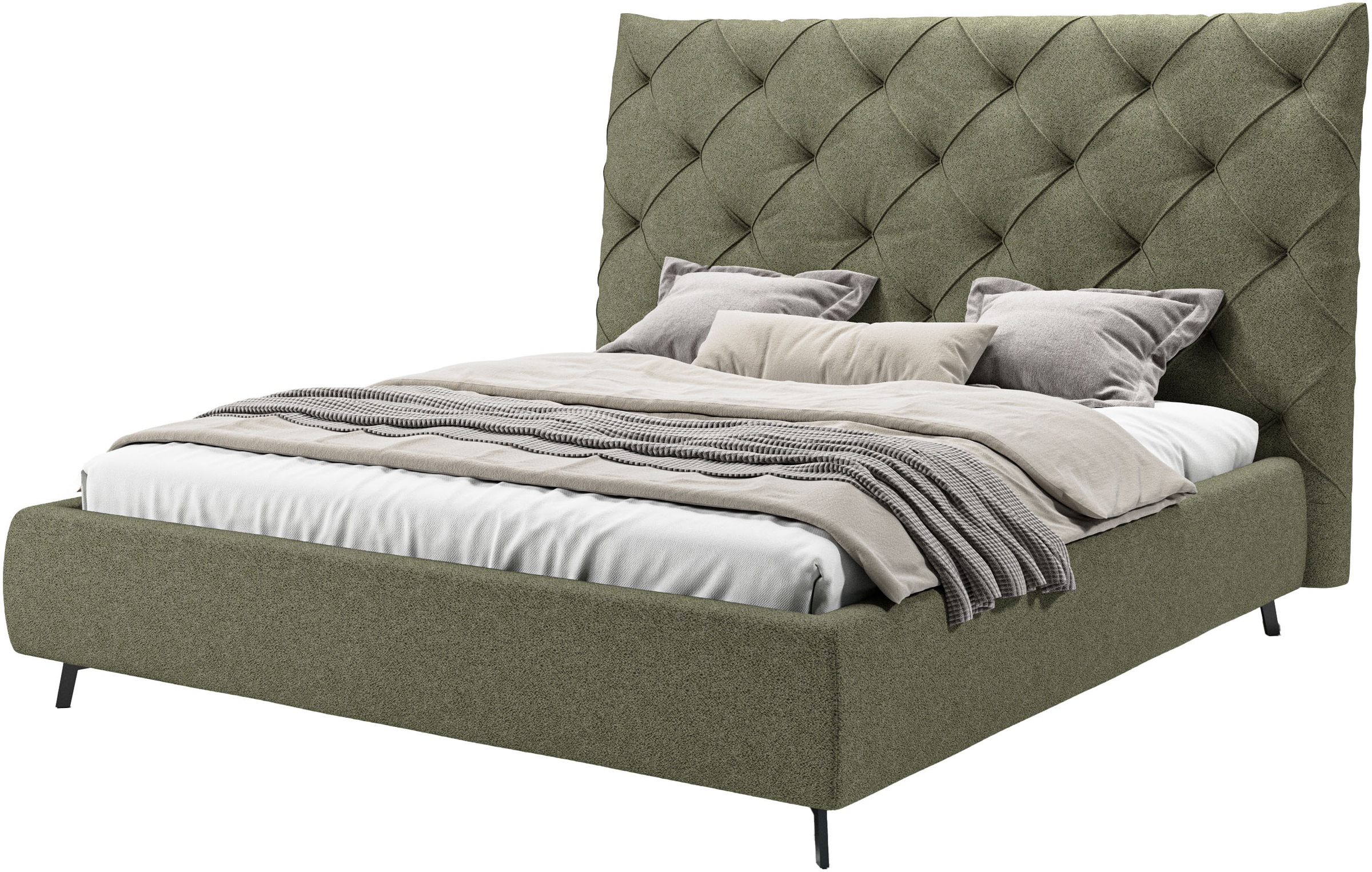 Leonique Polsterbett "Maxime, in 4 Breiten bis 200cm, auch in Leder" Kopfte günstig online kaufen