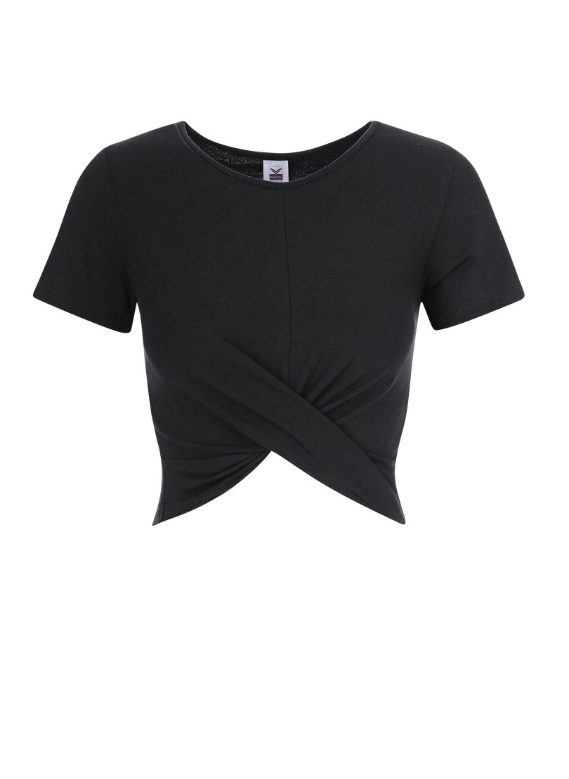 Trigema T-Shirt »TRIGEMA Modisches Crop-Top mit kurzen Ärmeln«, (1 tlg.)