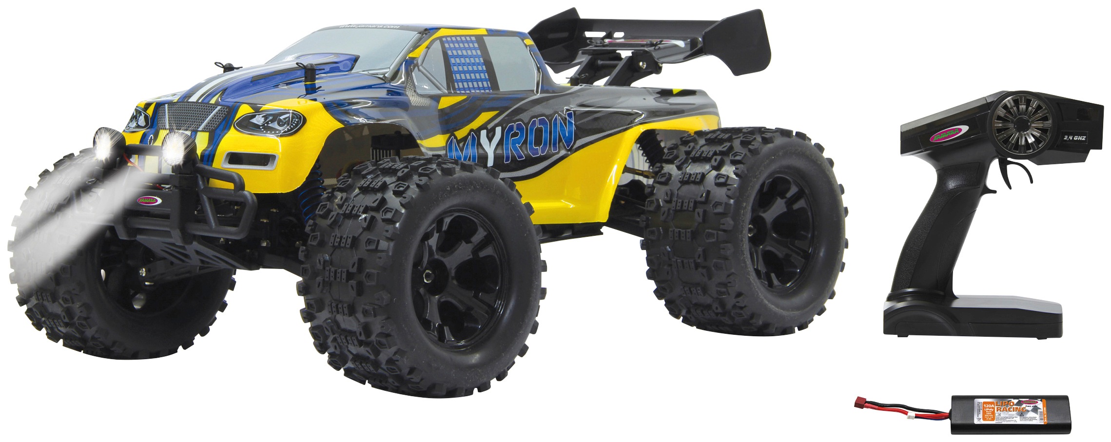 Jamara RC-Monstertruck »Myron Monstertruck BL 4WD«, 1:10, 2,4 GHz, mit LED