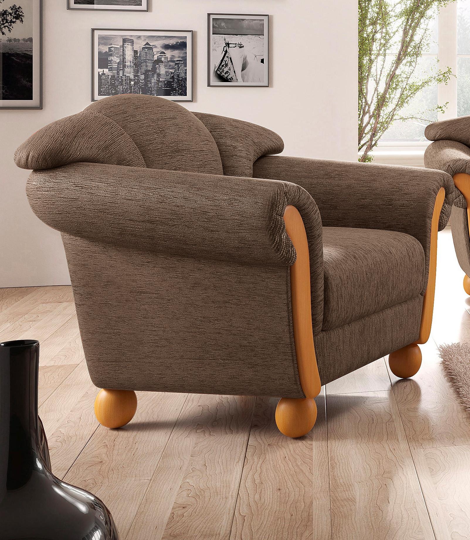 Home affaire Sessel "Milano, bequemer Loungesessel im Landhaus-Stil" günstig online kaufen