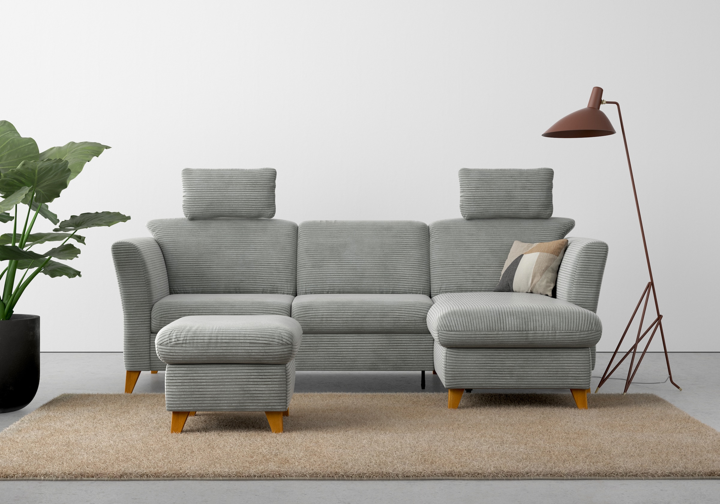 Home affaire Ecksofa "Trelleborg L-Form" optional Schlaffunktion und Bettkasten, inkl. Federkern-Polsterung