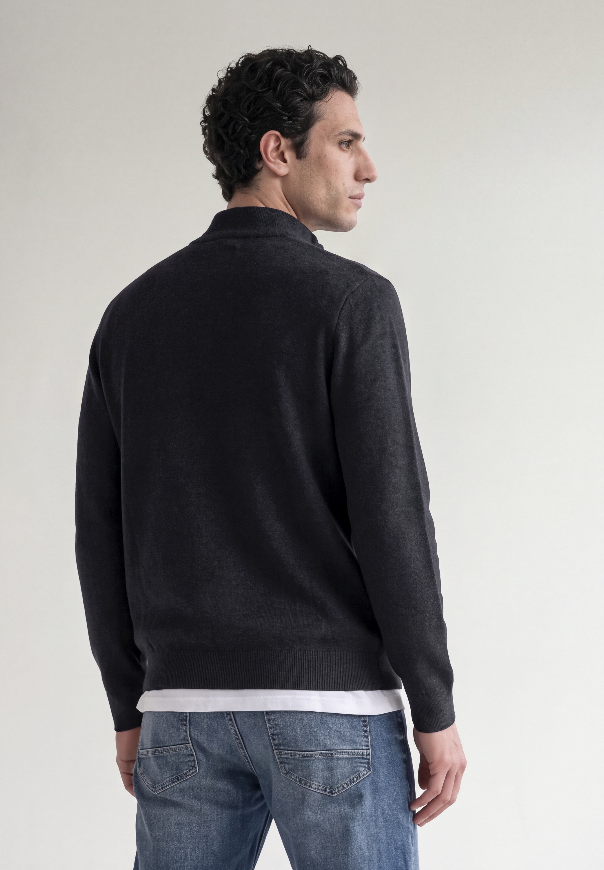 STREET ONE MEN Strickpullover in Unifarbe