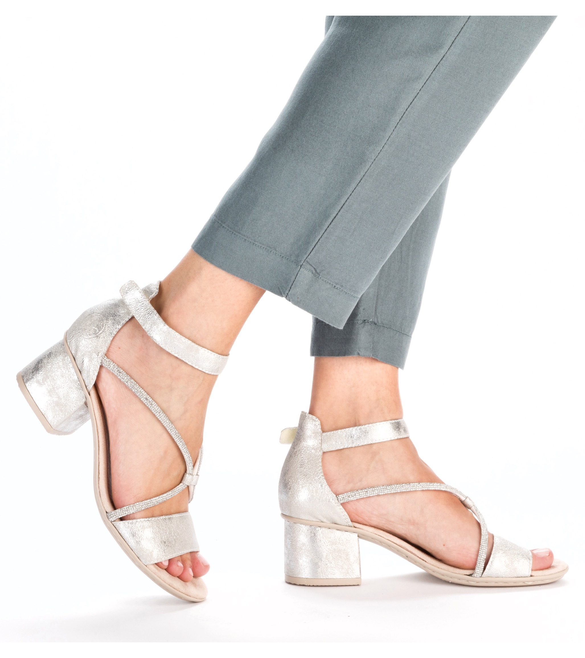 Rieker Sandalette Sommerschuh, Sandale, Blockabsatz, mit praktischem Klettv günstig online kaufen