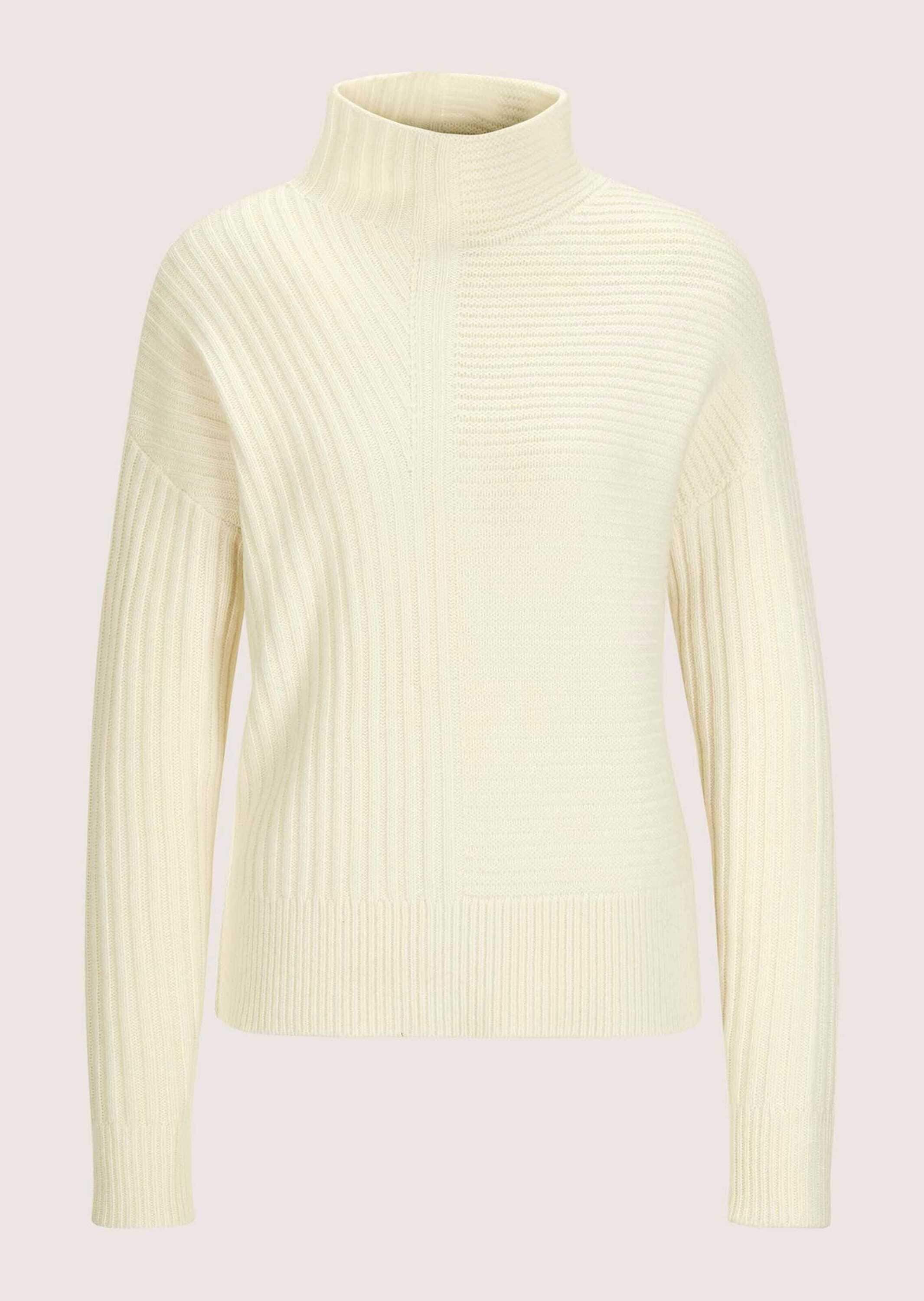 MADELEINE Longpullover "Strickpullover Eleganter Wollpullover mit Stehkrage günstig online kaufen