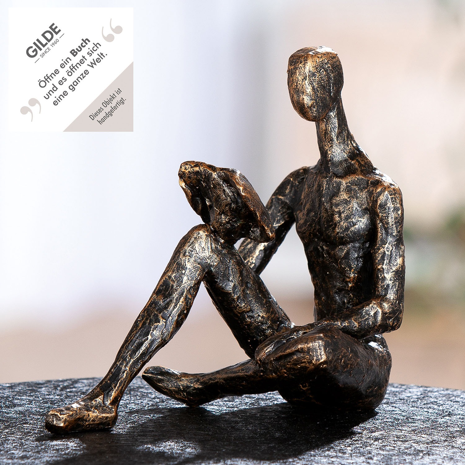 GILDE Skulptur »Skulptur Person Reading«