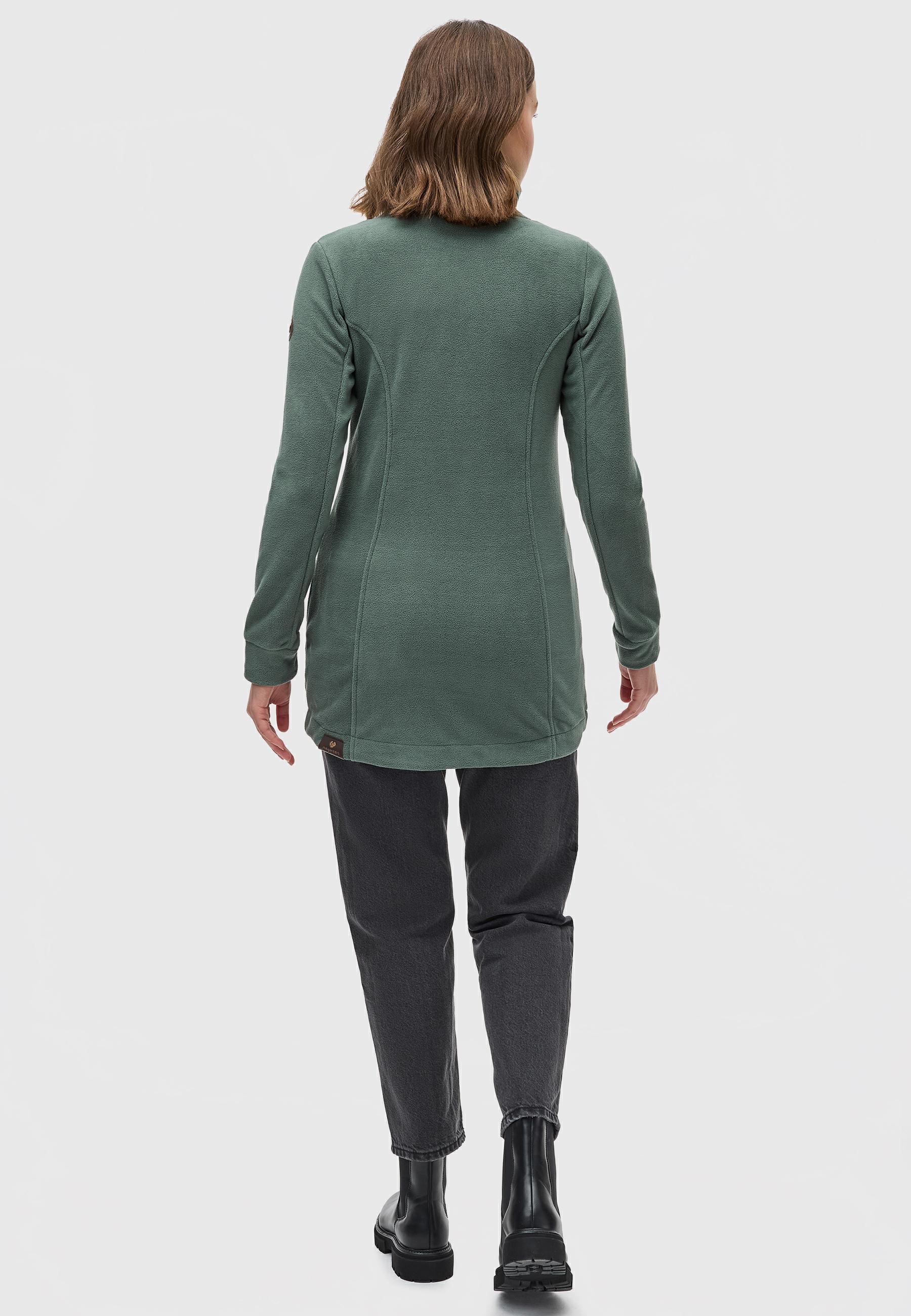 Ragwear Parka »Letrice Fleece«, ohne Kapuze, Sportliche Zip-Fleecejacke mit hohem Kragen