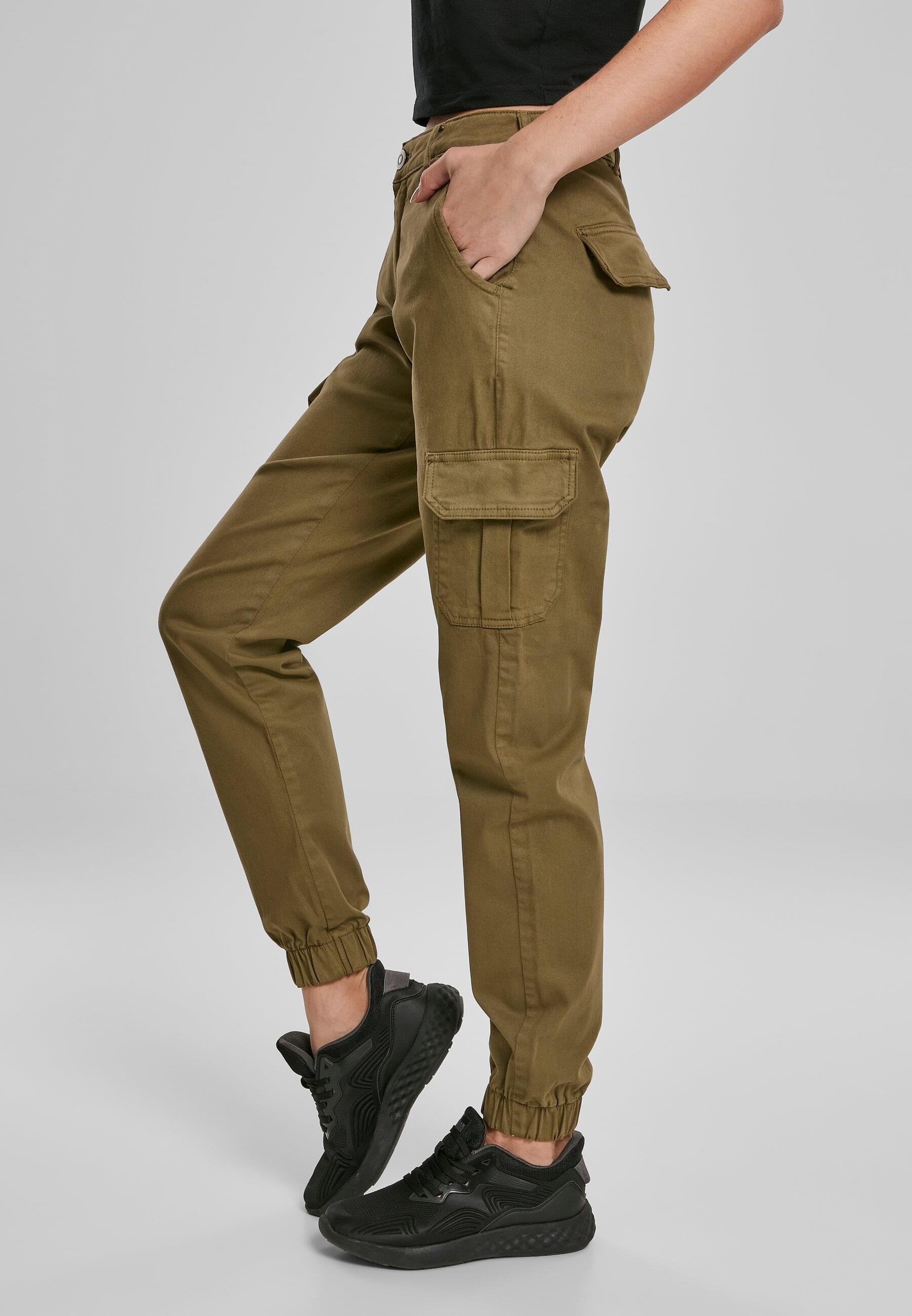 URBAN CLASSICS Cargohose »Urban Classics Damen Ladies High Waist Cargo Pants«, (1 tlg.)