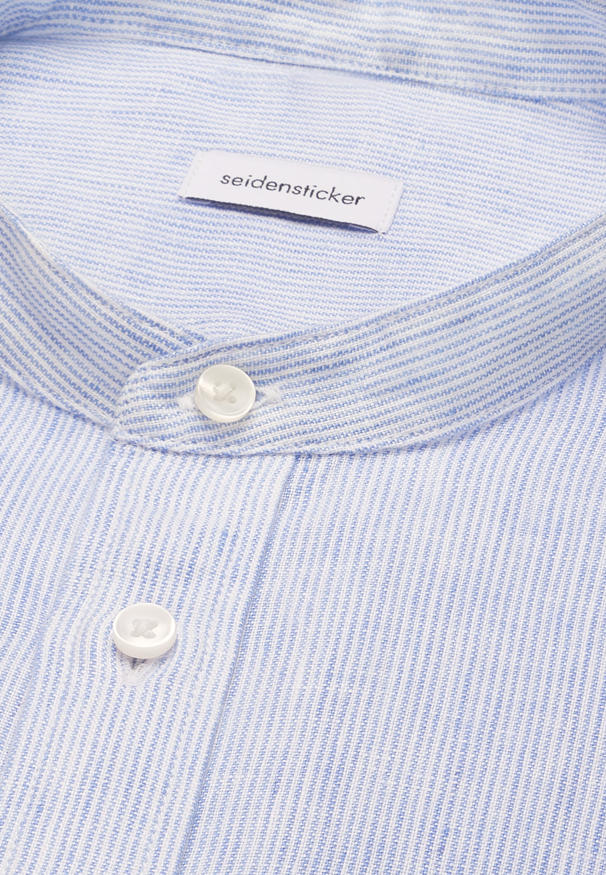 seidensticker Leinenhemd »Schwarze Rose« Slim 1/1 Stehkragen Gestreift
