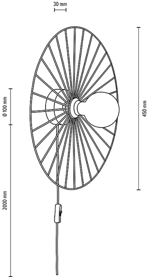 BRITOP LIGHTING Wandleuchte »Antonella«, 1 flammig, Leuchtmittel E27 | ohne Leuchtmittel-Leuchtmittel wechselbar, Dekorative Leuchte aus Metall, passende LM E27 / exkl., Made in Europe