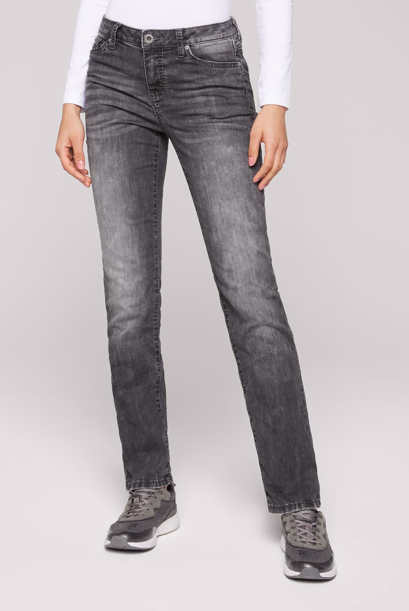 Regular-fit-Jeans, mit breiten Nähten