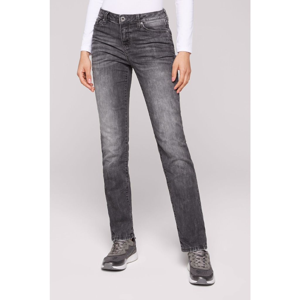 SOCCX Regular-fit-Jeans, mit breiten Nähten