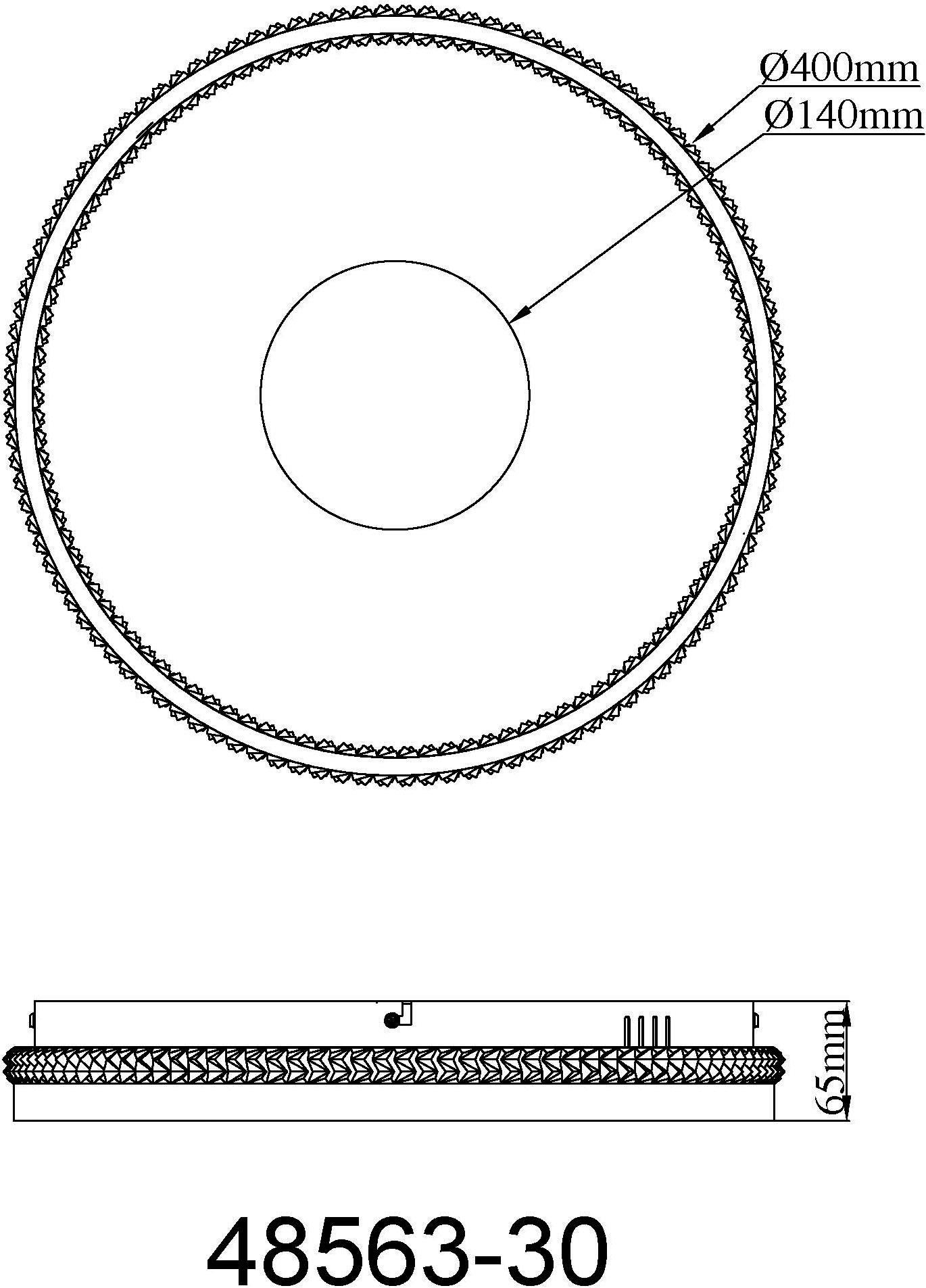 GLOBO LIGHTING Deckenleuchte »SHIRLEY« LED-Modul 1 Stk. Wohnzimmer-Deckenleuchte schwarz, LED dimmbar, 3D-Effekt