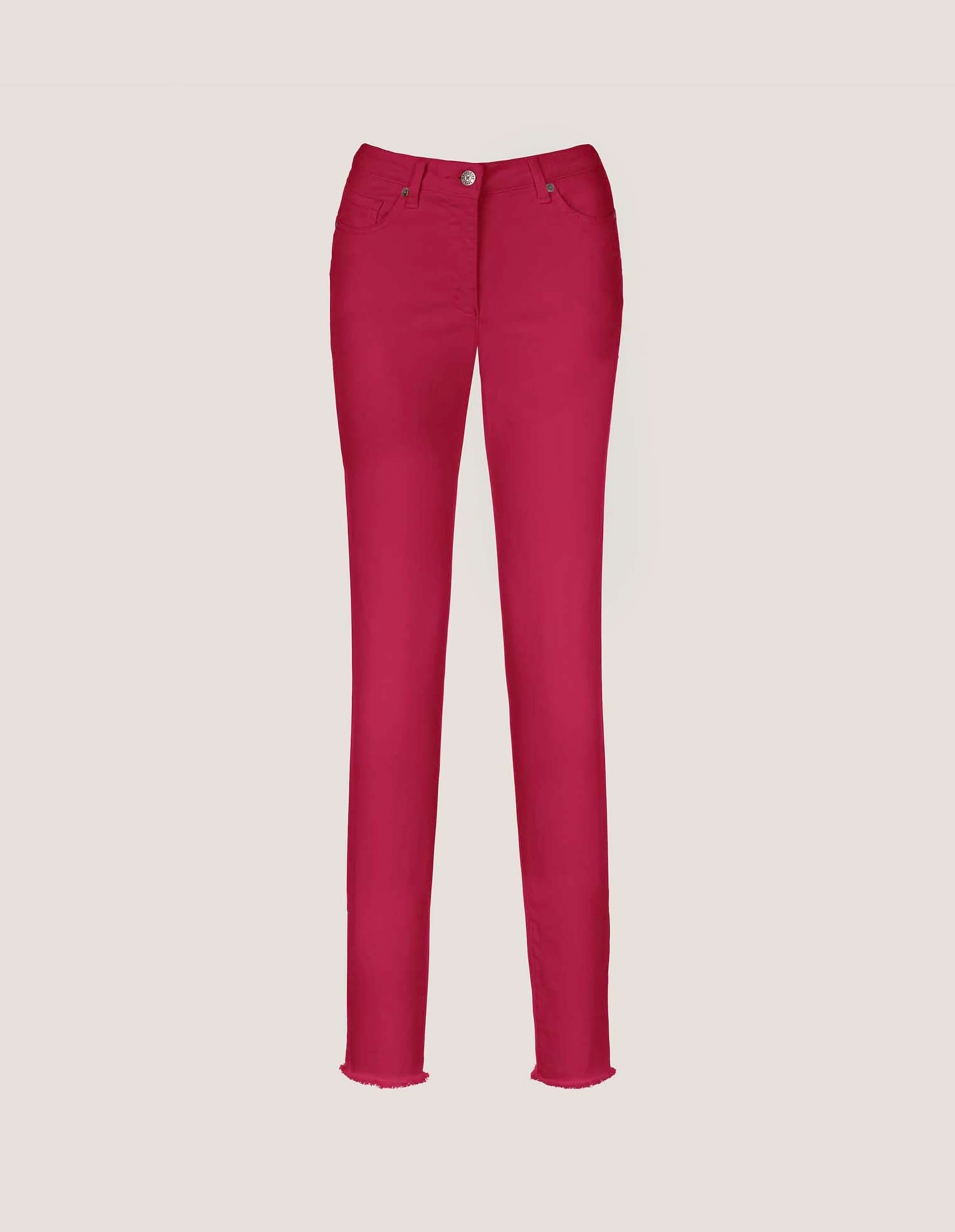 MADELEINE Regular-fit-Jeans "Jeans Mid Waist Skinny-Hose mit Fransen" günstig online kaufen