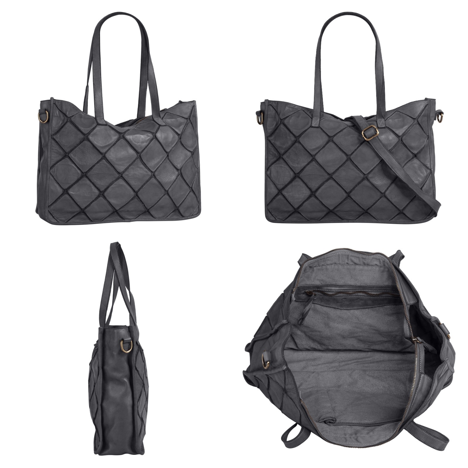 Samantha Look Shopper, echt Leder, Made in Italy