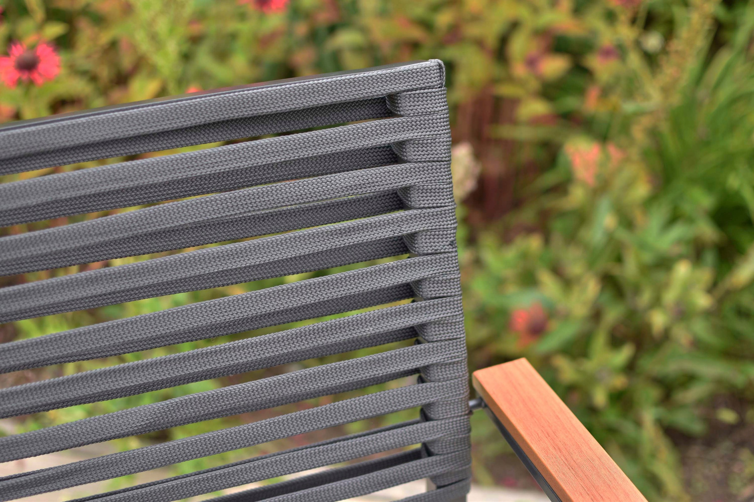 MERXX Garten-Essgruppe »Parella« Set, 13 tlg. inkl. 6 Stapelsessel, 6 Auflagen, 1 Ausziehtisch