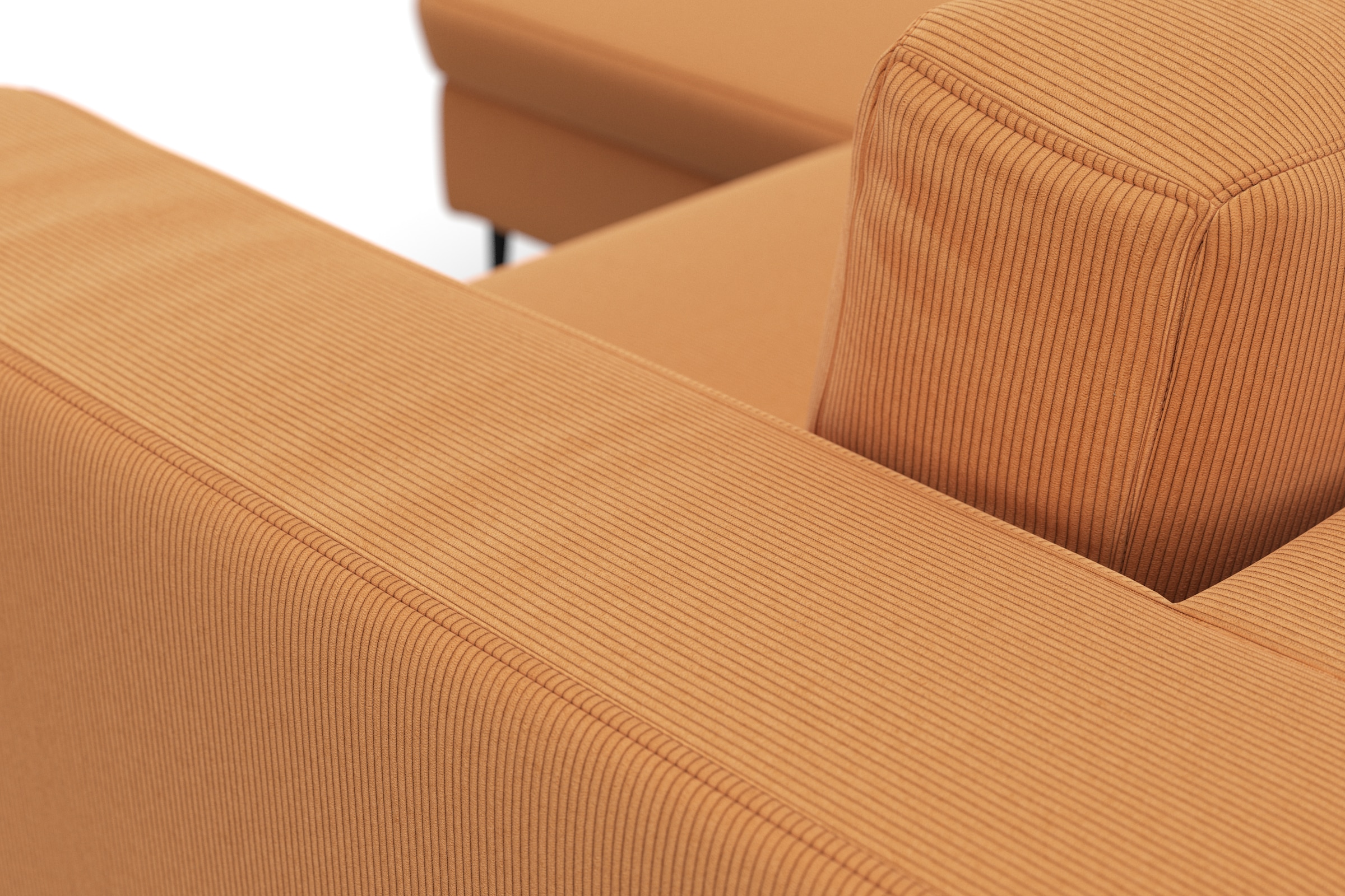 DOMO collection Ecksofa »Modica kompakt und elegant, Breite 244, L-Form«, moderne Optik mit extrabreiter Recamiere, auch in Cord