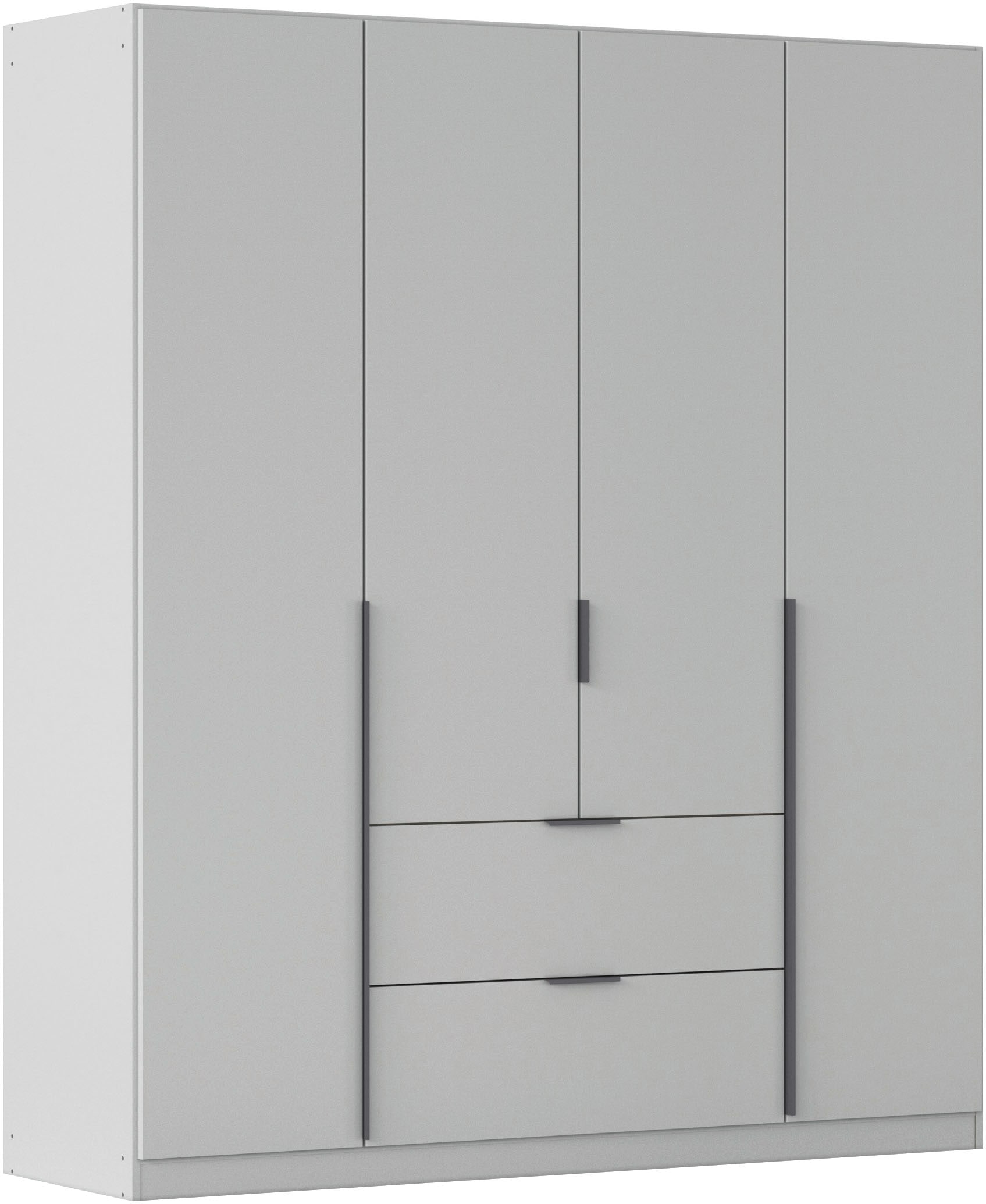 OTTO home Drehtürenschrank "Kleiderschrank Schrank Garderobe AGORDO mit Dekor- oder Hochglanzfront" in zwei Griff-Farben, Breite 181 cm, mit Außenschubkästen, Serie in 7 Breiten und 2 Höhen MADE IN GERMANY