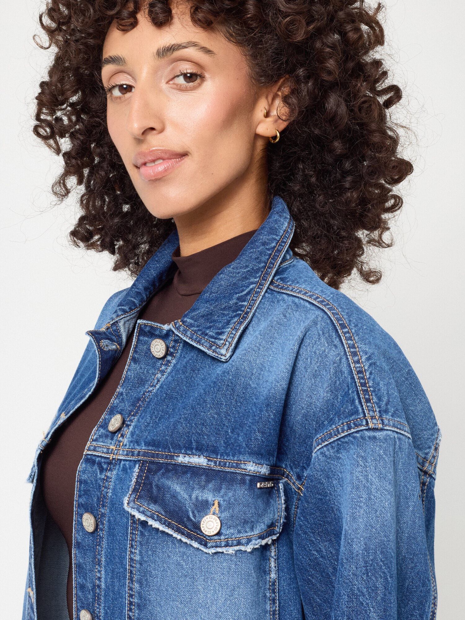 GANG »94ZORA JACKET« ohne Kapuze mit Hemdkragen