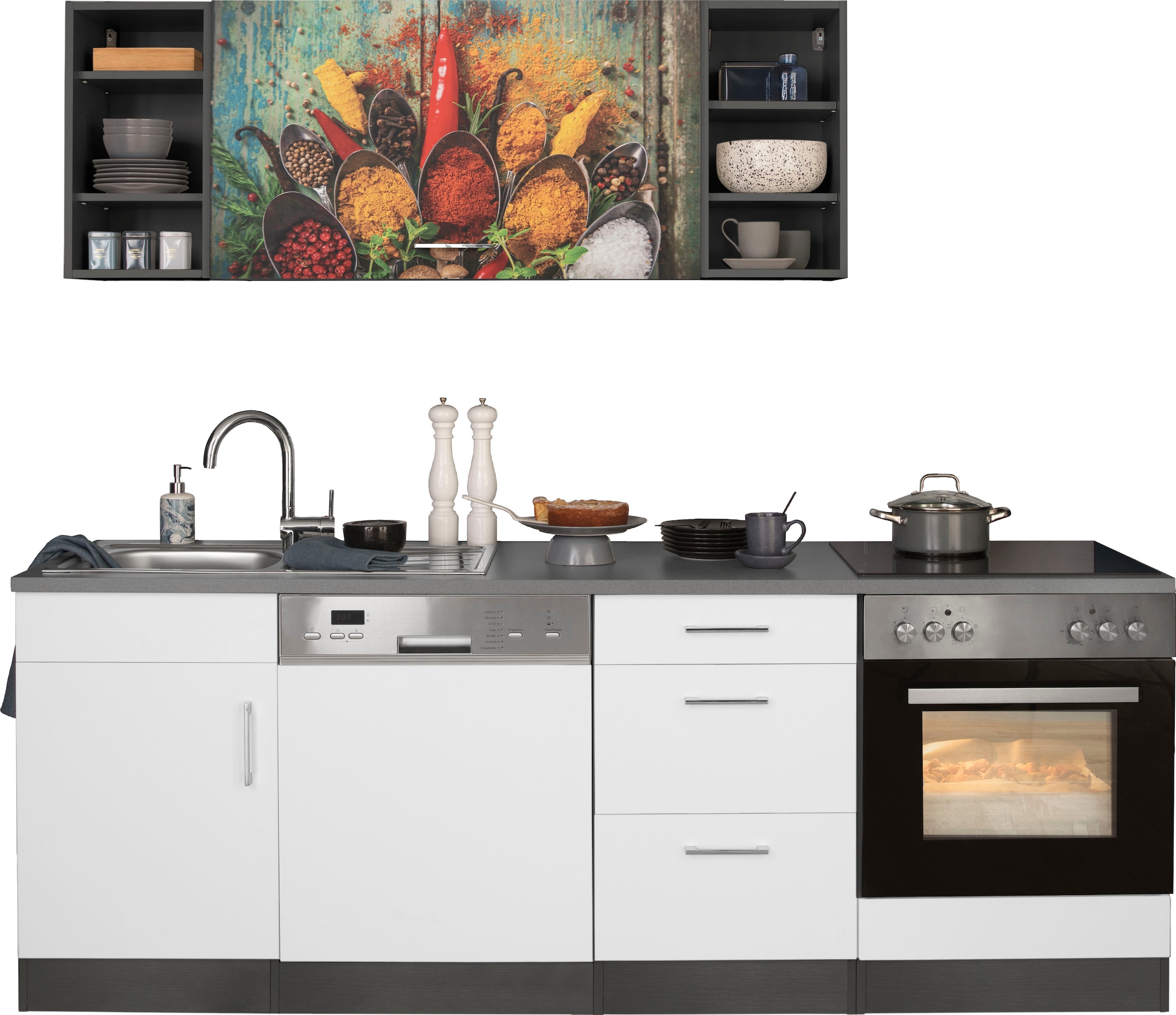 KOCHSTATION Küchenzeile "KS-Paris – Küchen mit einzigartigen Fotomotiven au günstig online kaufen