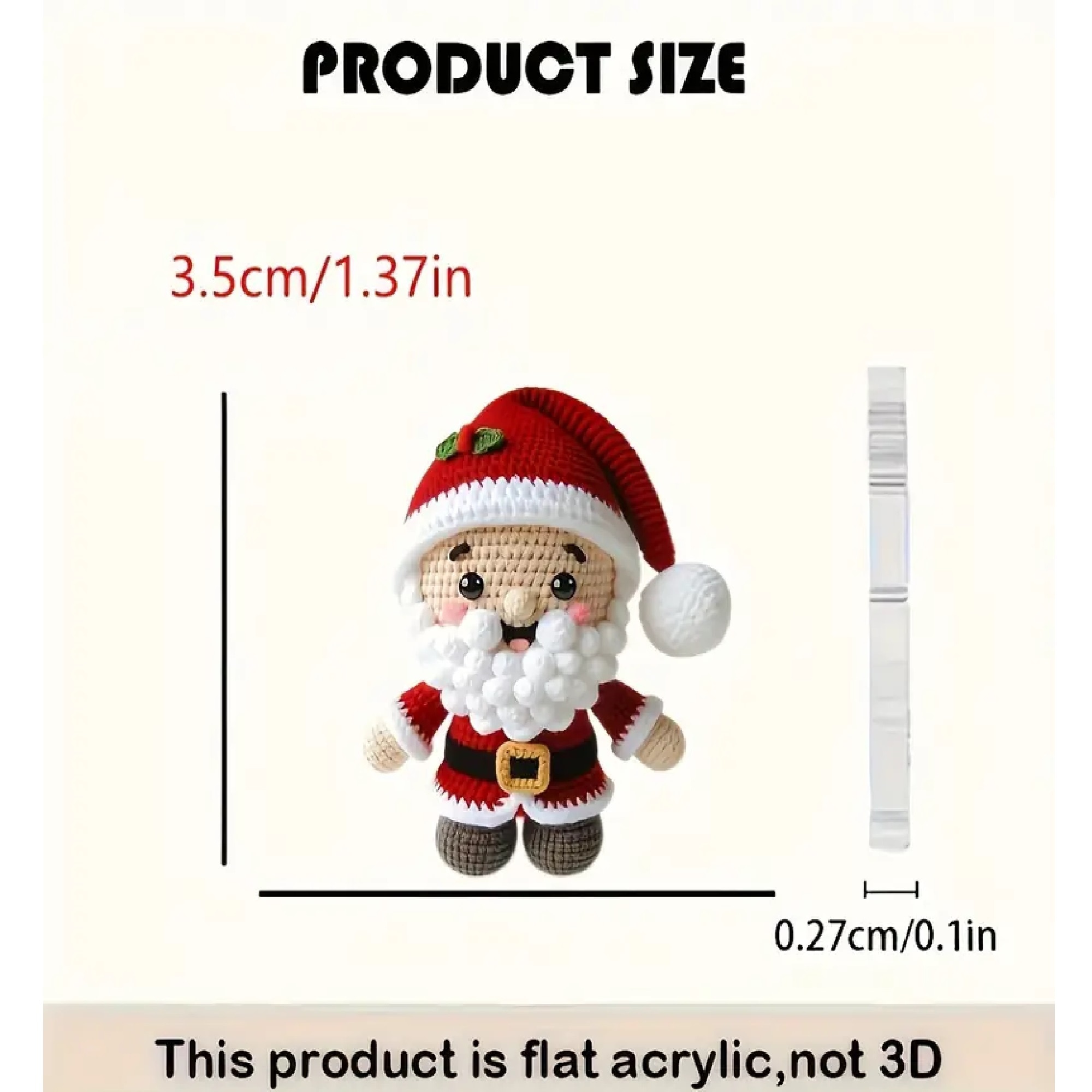 Adelia´s Paar Ohrhänger »Weihnachtsschmuck Ohrringe Ohrhänger Weihnachtsmann aus Acryl«, Weihnachtsschmuck Ohrhänger Weihnachtsmann aus Acryl