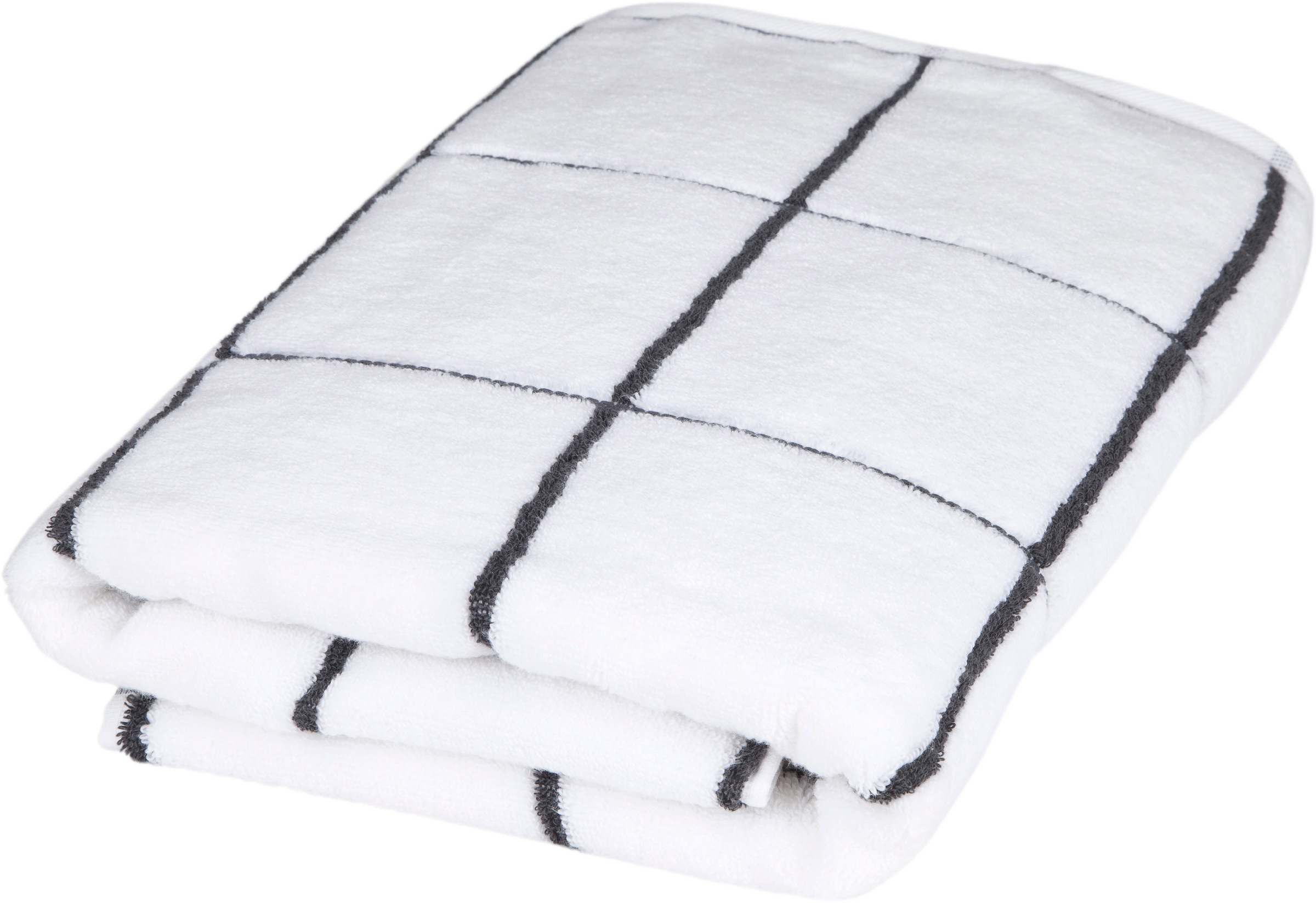 Duschtuch ROSS, B:75cm L:140cm, weiß, Frottier, Baumwolle, Handtücher, "Cashmere Überkaro", 100% Baumwolle, kariert, in modischen Karo Farben