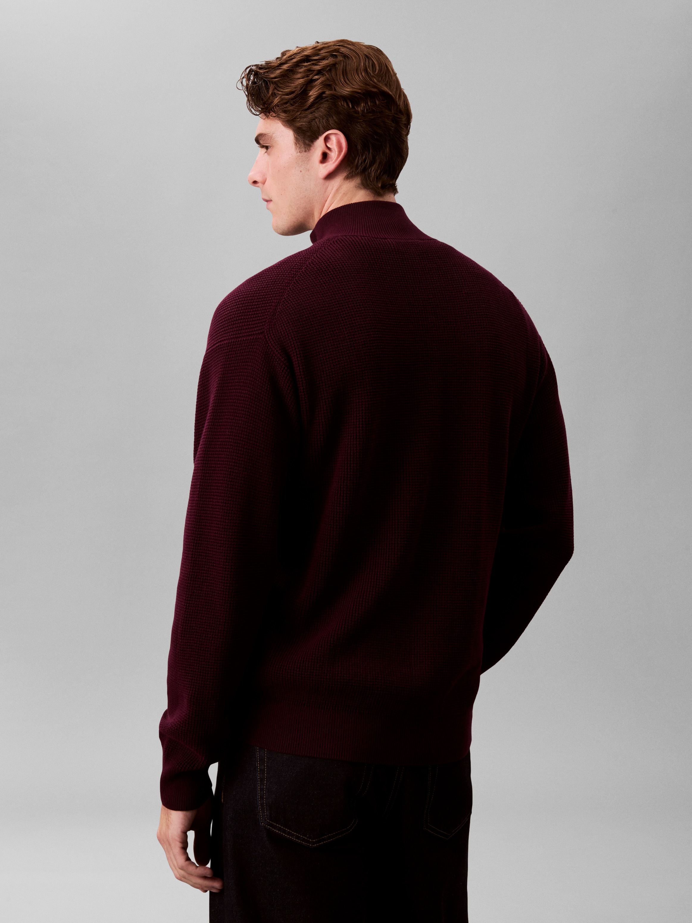 Thumbnail - Calvin Klein Jeans Strickpullover Troyerkragen mit Reißverschluss, Regular Fit