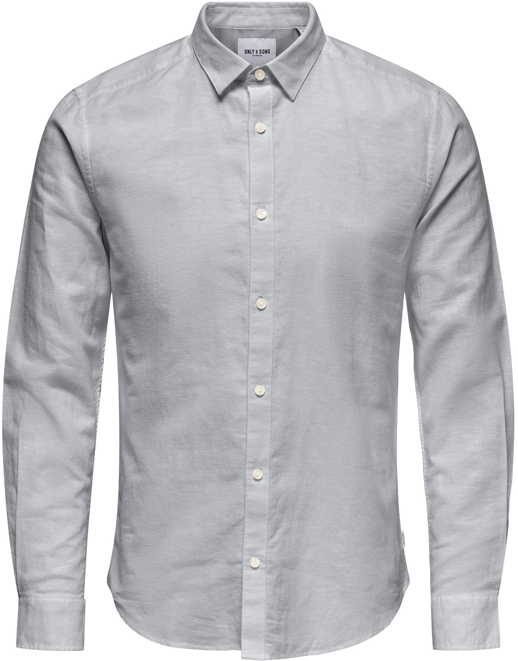 ONLY & SONS Langarmhemd »ONSCAIDEN LS SOLID LINEN SHIRT NOOS«