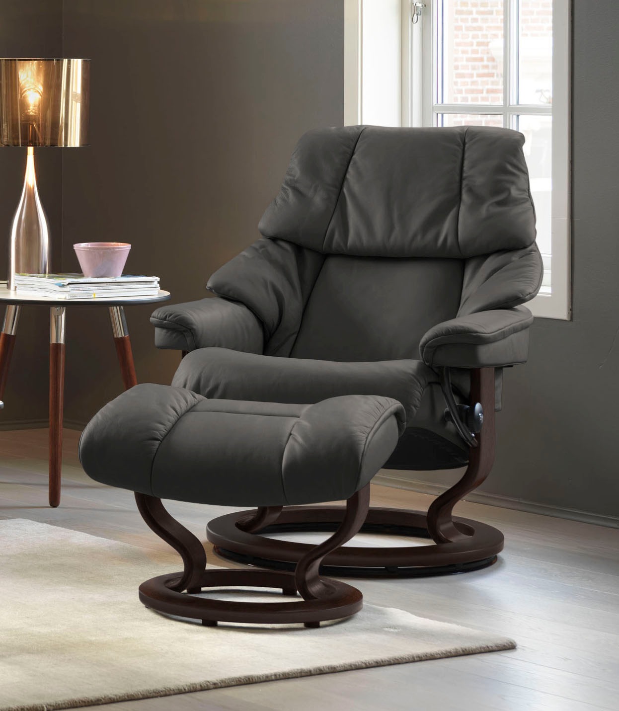 Stressless® Relaxsessel »Reno«, mit Classic Base, Größe S, M & L, Gestell Braun