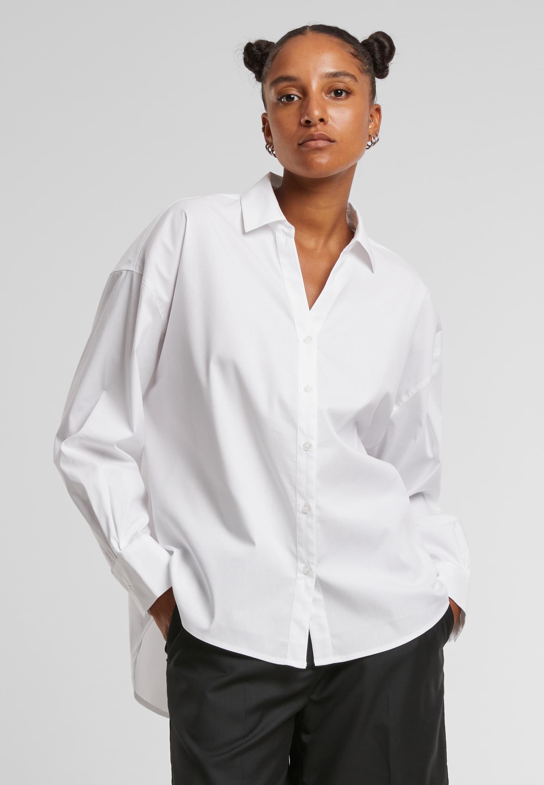 URBAN CLASSICS Klassische Bluse »Urban Classics Ladies Oversized Cotton Blouse«