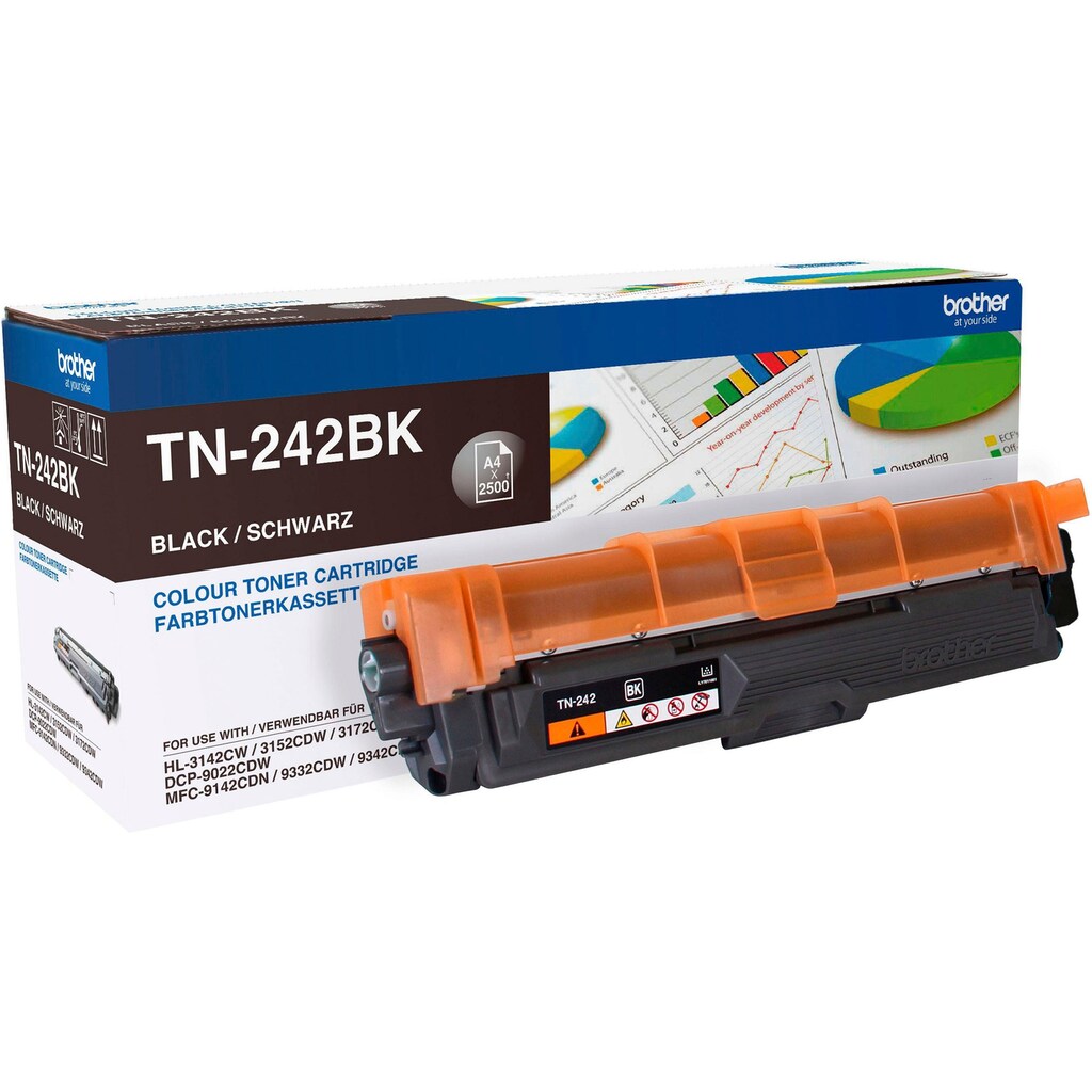 Brother Tonerpatrone »TN-242BK«, original Toner Kartusche 242 schwarz