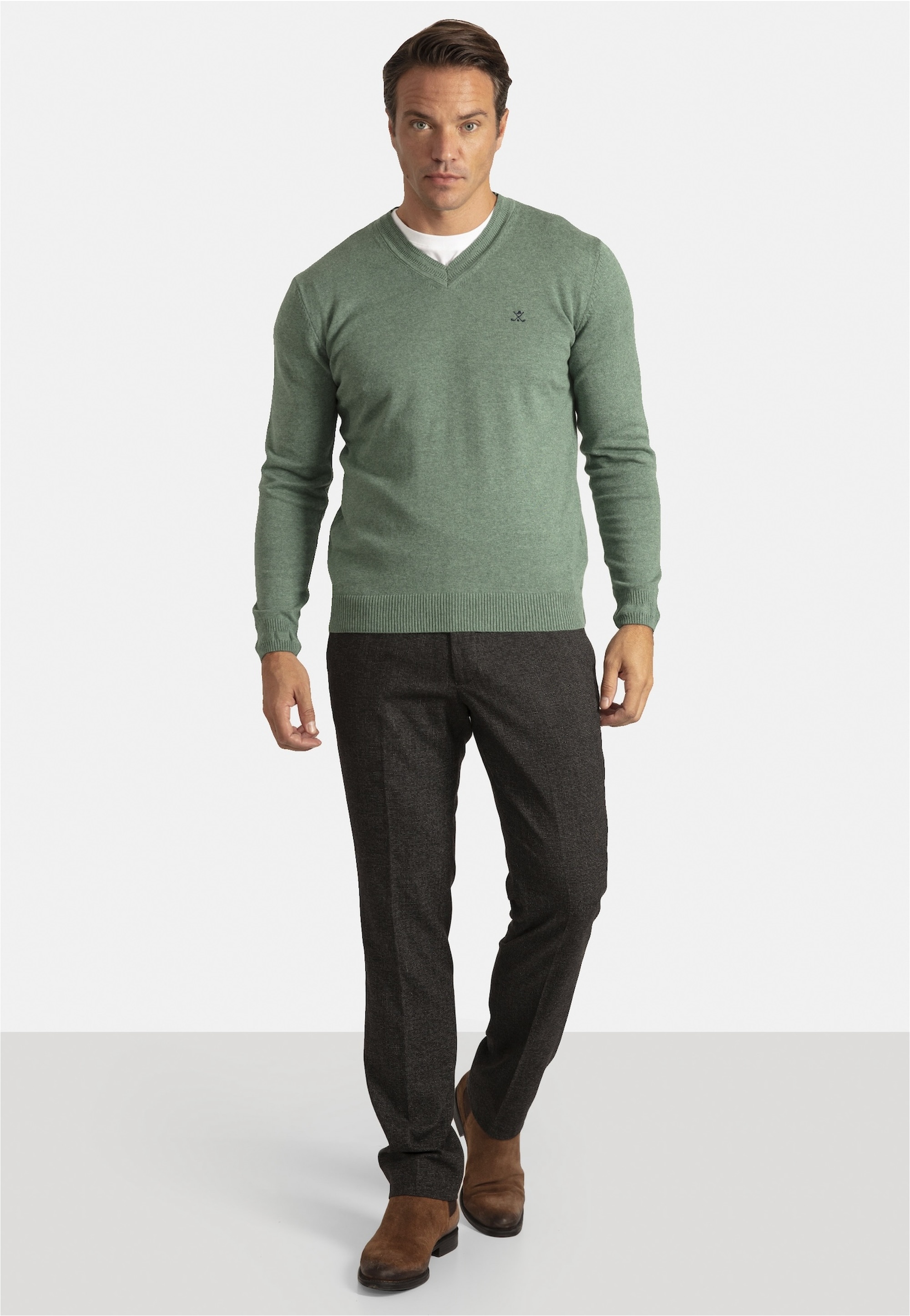 Thumbnail - SIR RAYMOND TAILOR Strickpullover "Los Angeles" 1 Stk. mit klassischem V-Ausschnitt