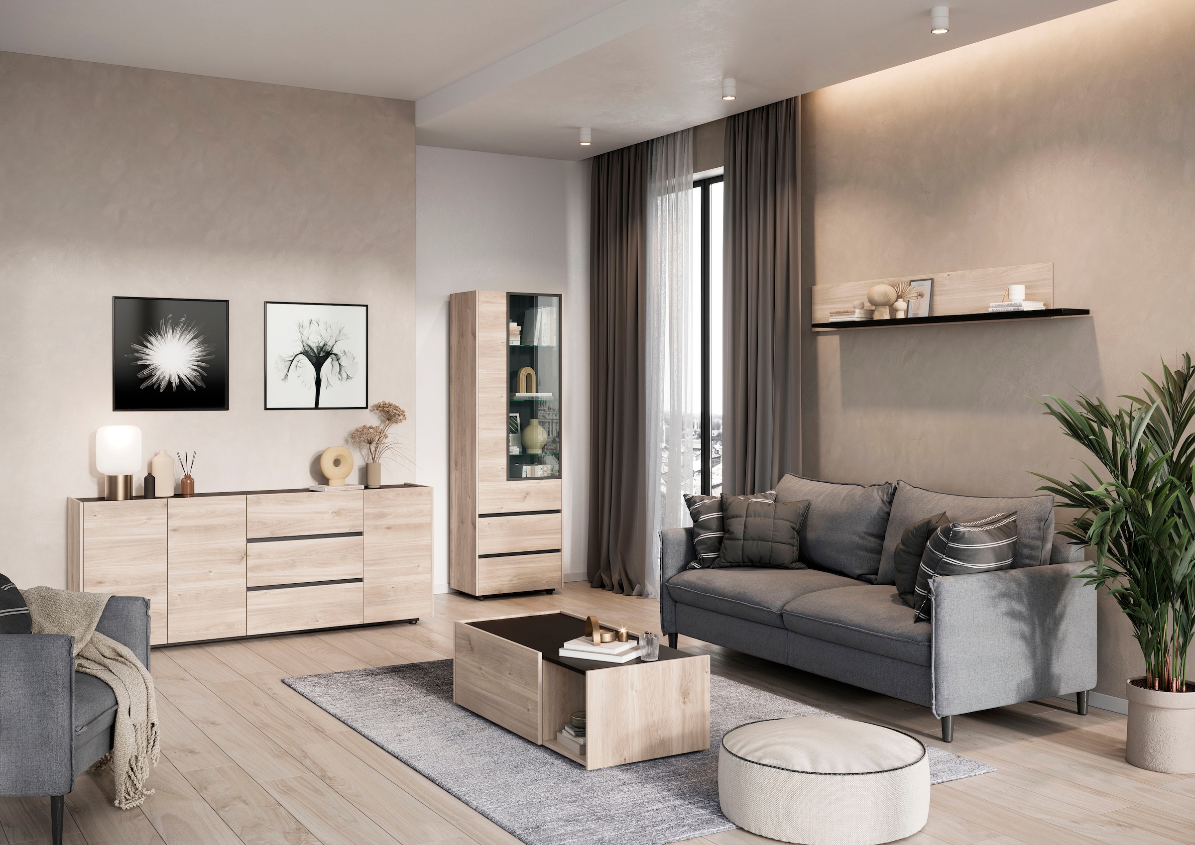 GERMANIA Sideboard »Cantoria«, Soft close-Funktion bei Türen und Schubladen, griffloses Design