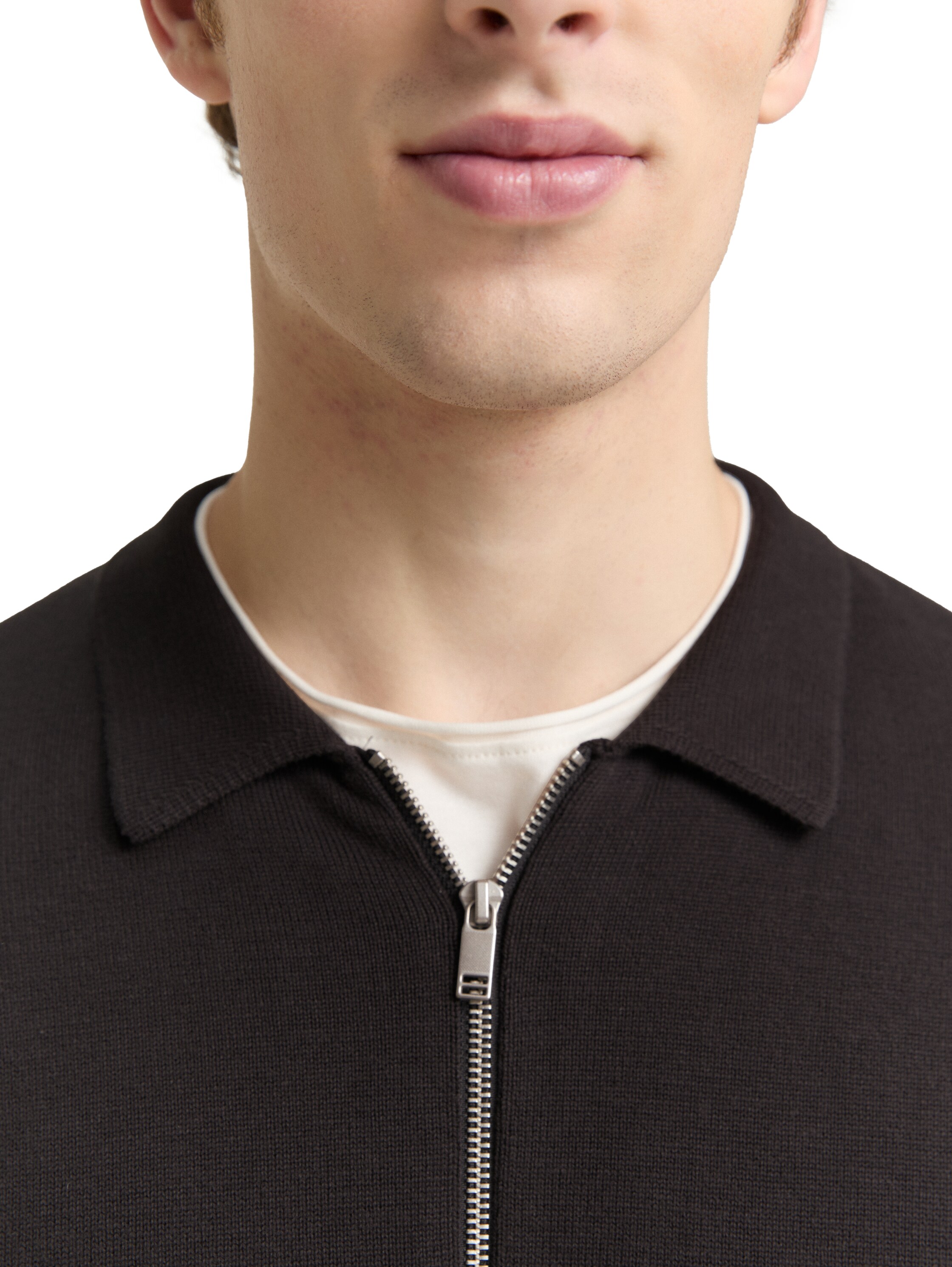 Thumbnail - TOM TAILOR Denim Strickpullover mit Reißverschluss