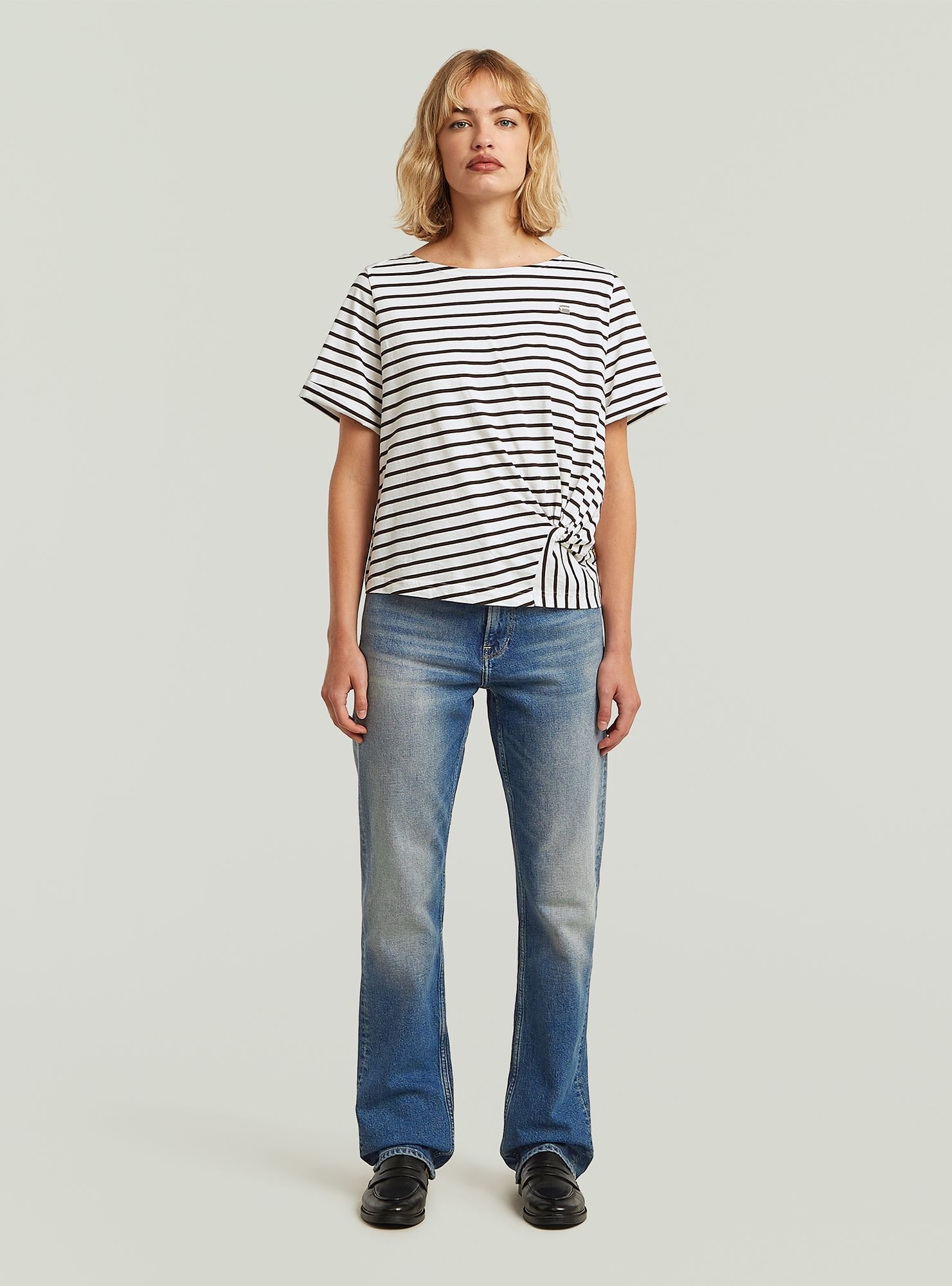 G-STAR T-Shirt »Striped Knot Top«