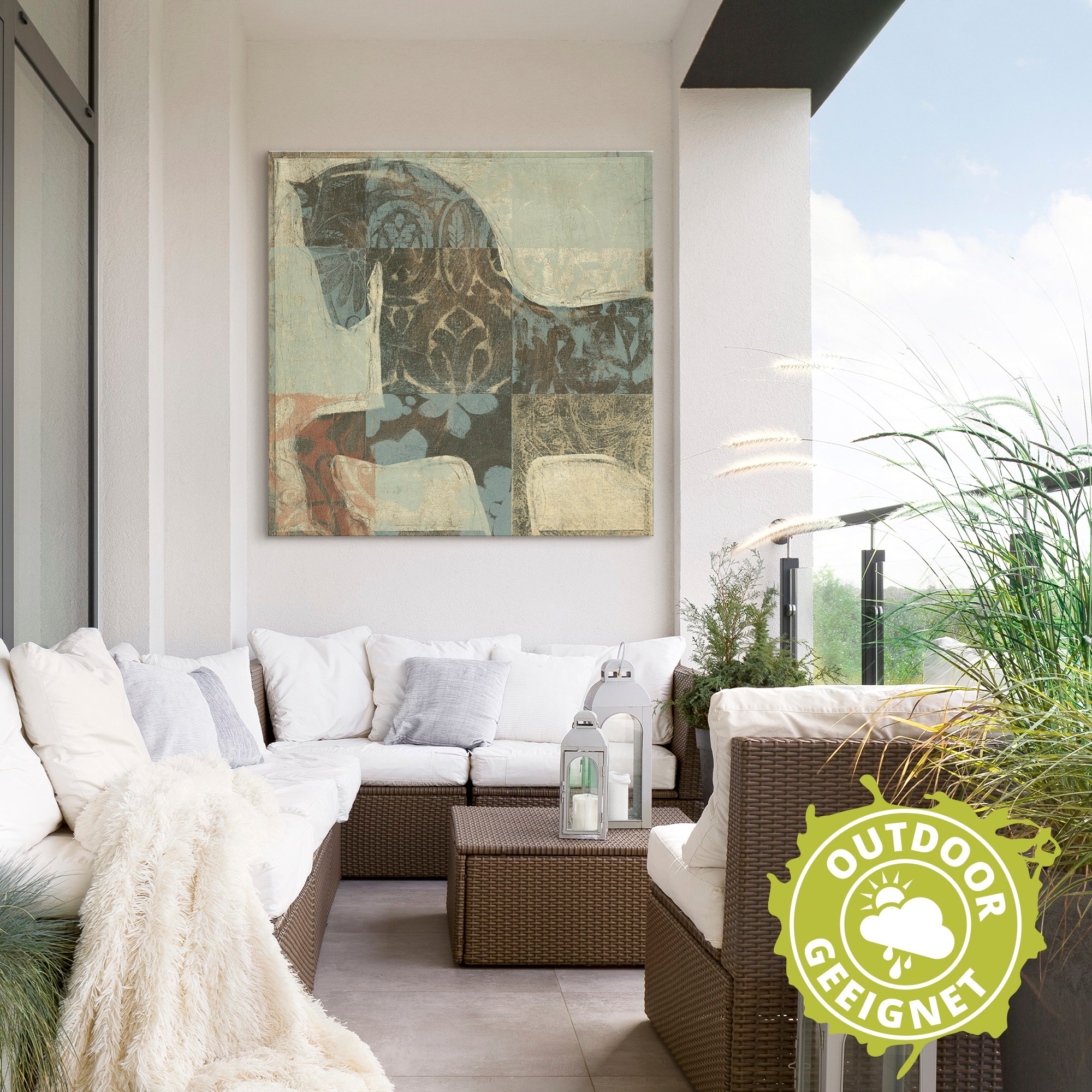 Artland Wandbild »Gemustertes Pferd I«, Haustiere, (1 St.), als Alubild, Outdoorbild, Leinwandbild, Poster in verschied. Größen