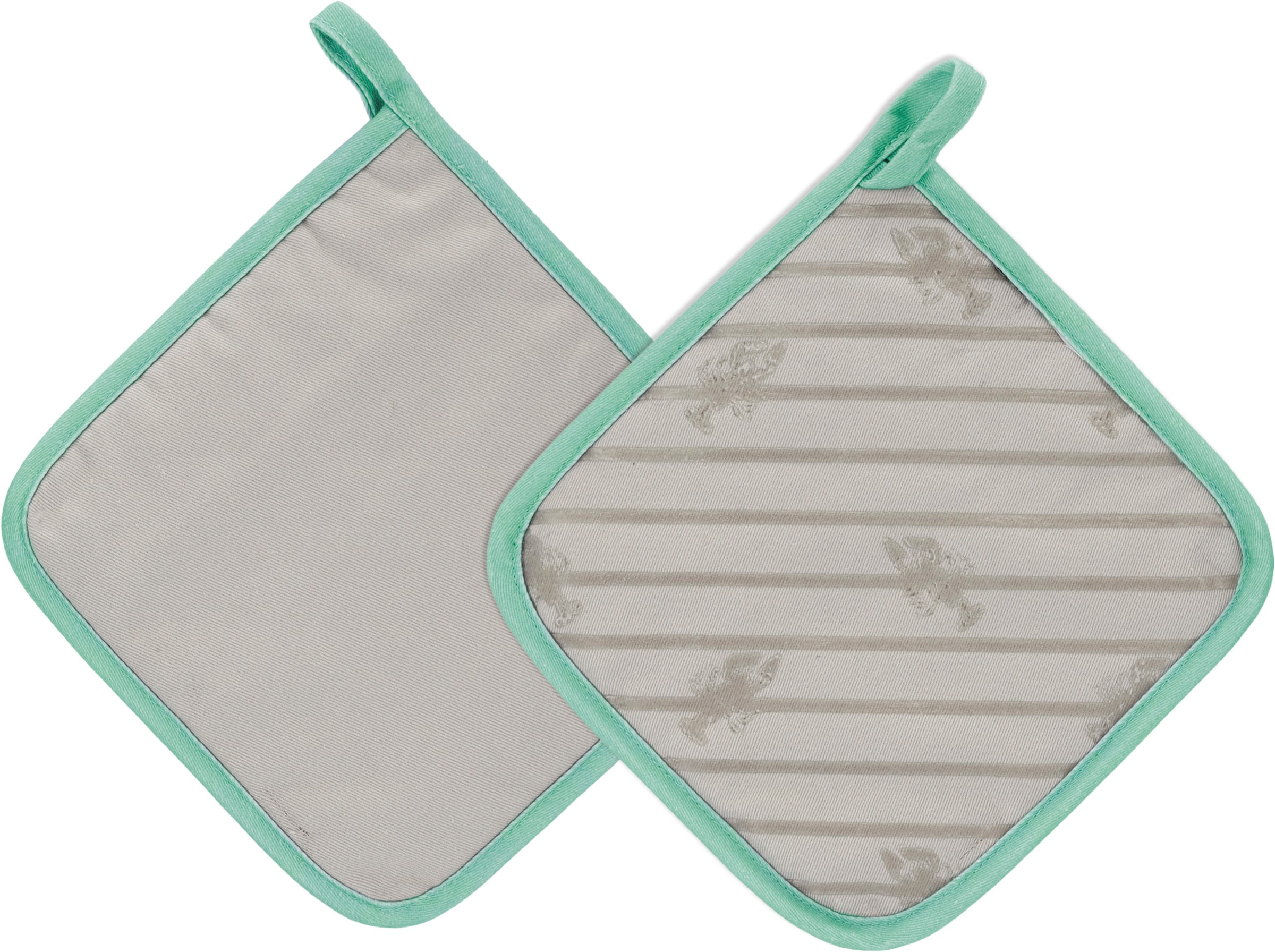 Vossen Topflappen »SET Oven Chic 2x Topflappen« mit Silikonbeschichtung im Lobster-Design, Hitzebeständig bis 250°