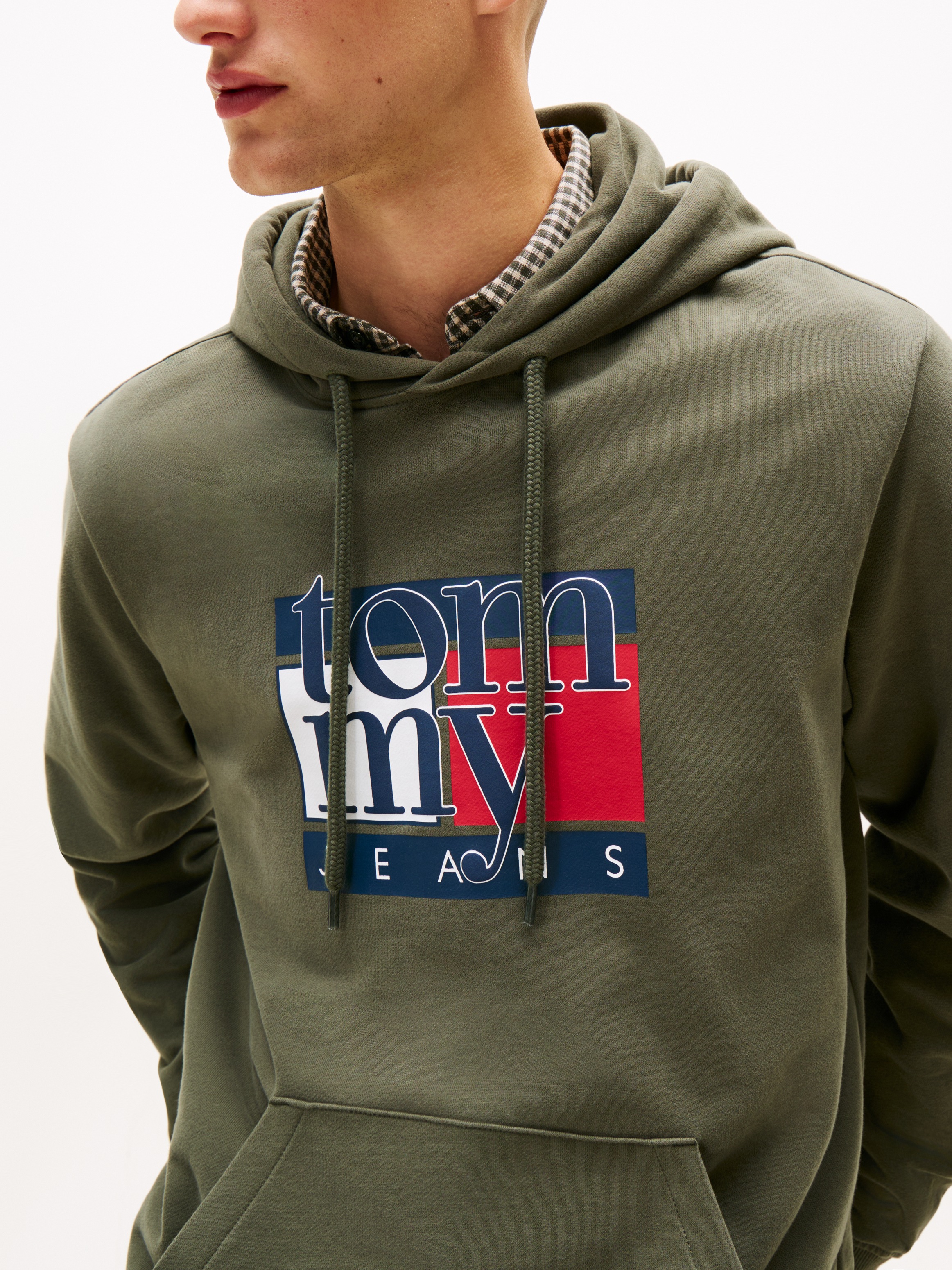 Tommy Jeans Hoodie "TJM RWB FLAG", Regular Fit, Sweatshirt, mehrfarbiger Pr günstig online kaufen