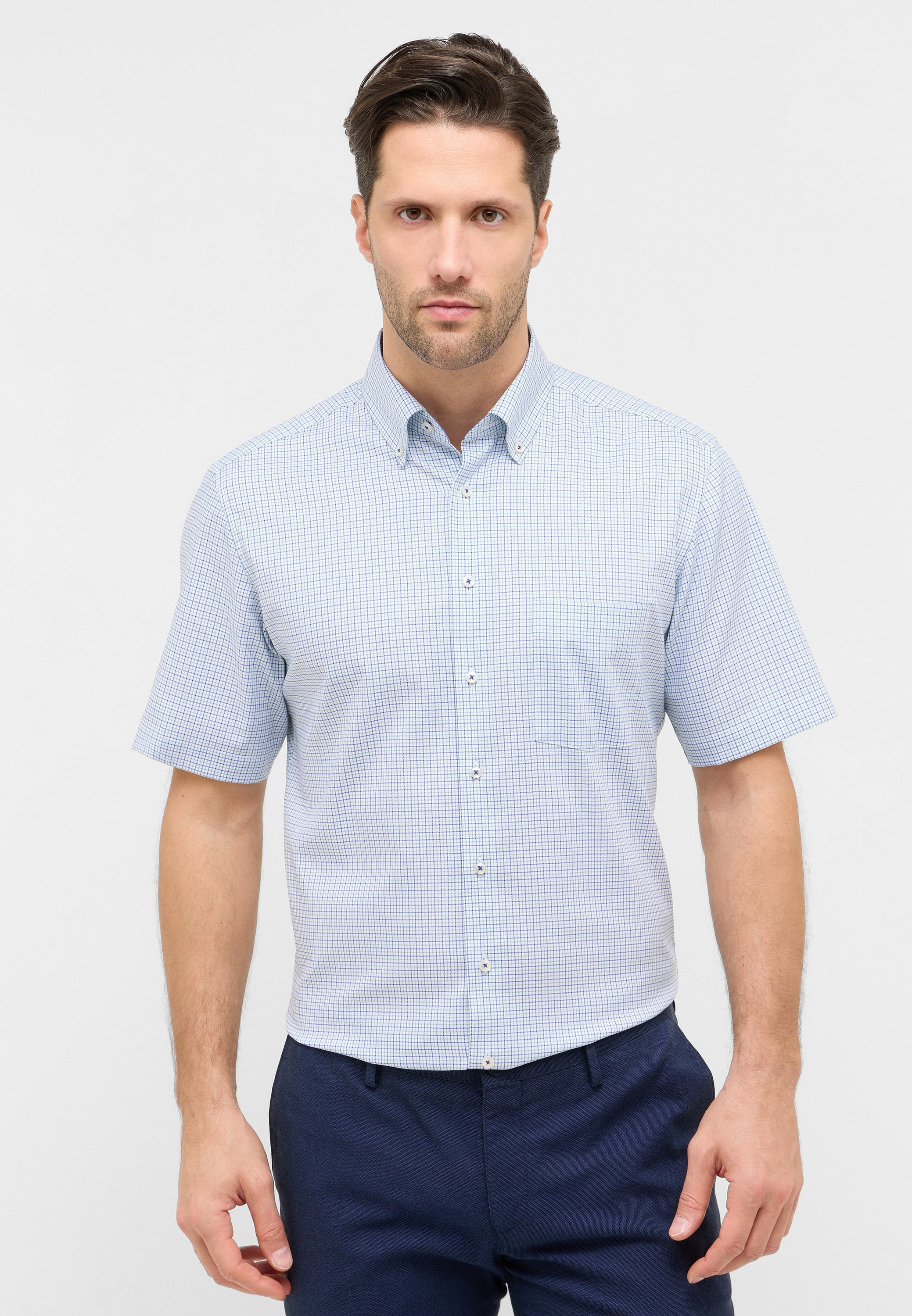 Eterna Kurzarmhemd "MODERN FIT" NON IRON (bügelfrei) günstig online kaufen