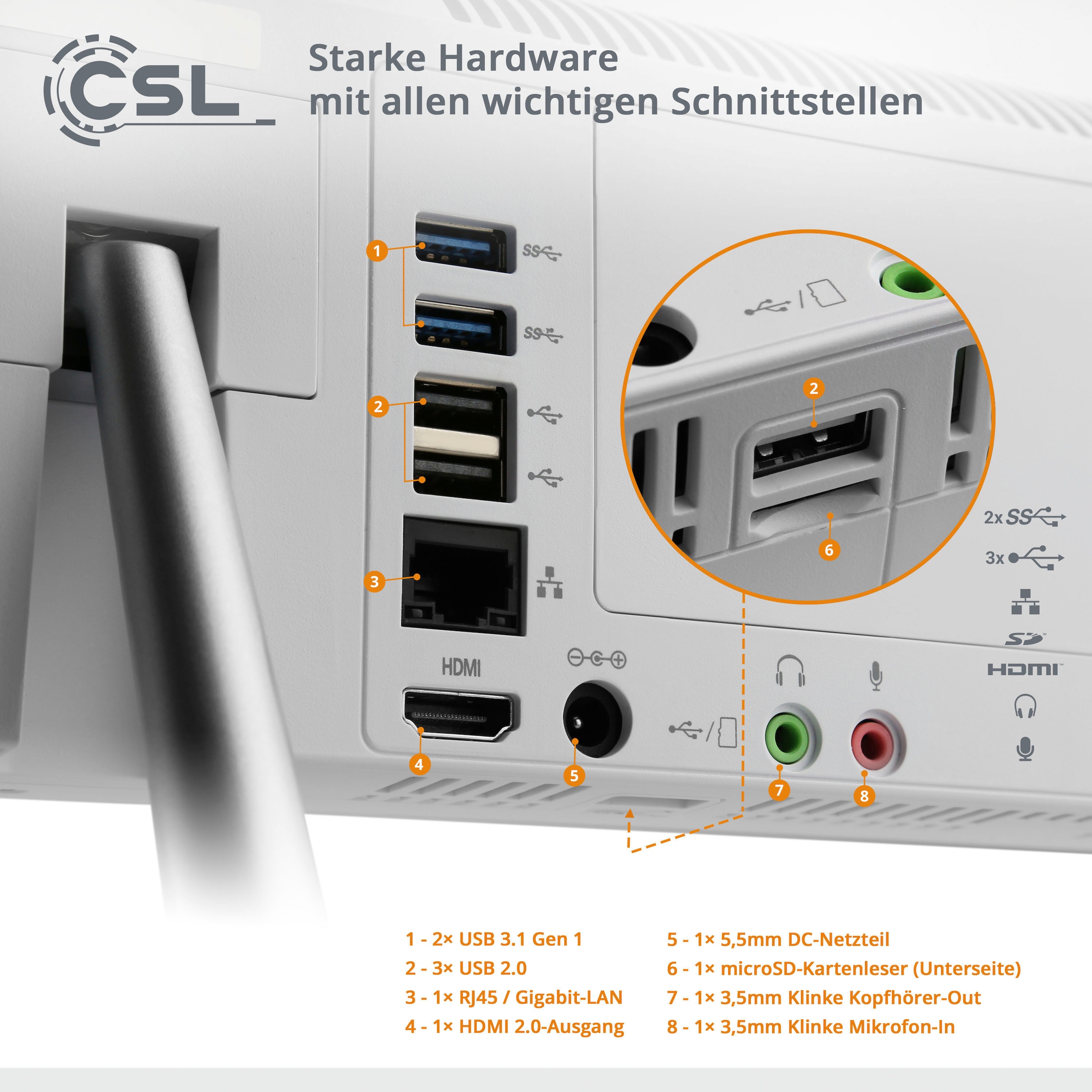 CSL Business-PC »Unity F24B-GLS mit Windows 10 Home«