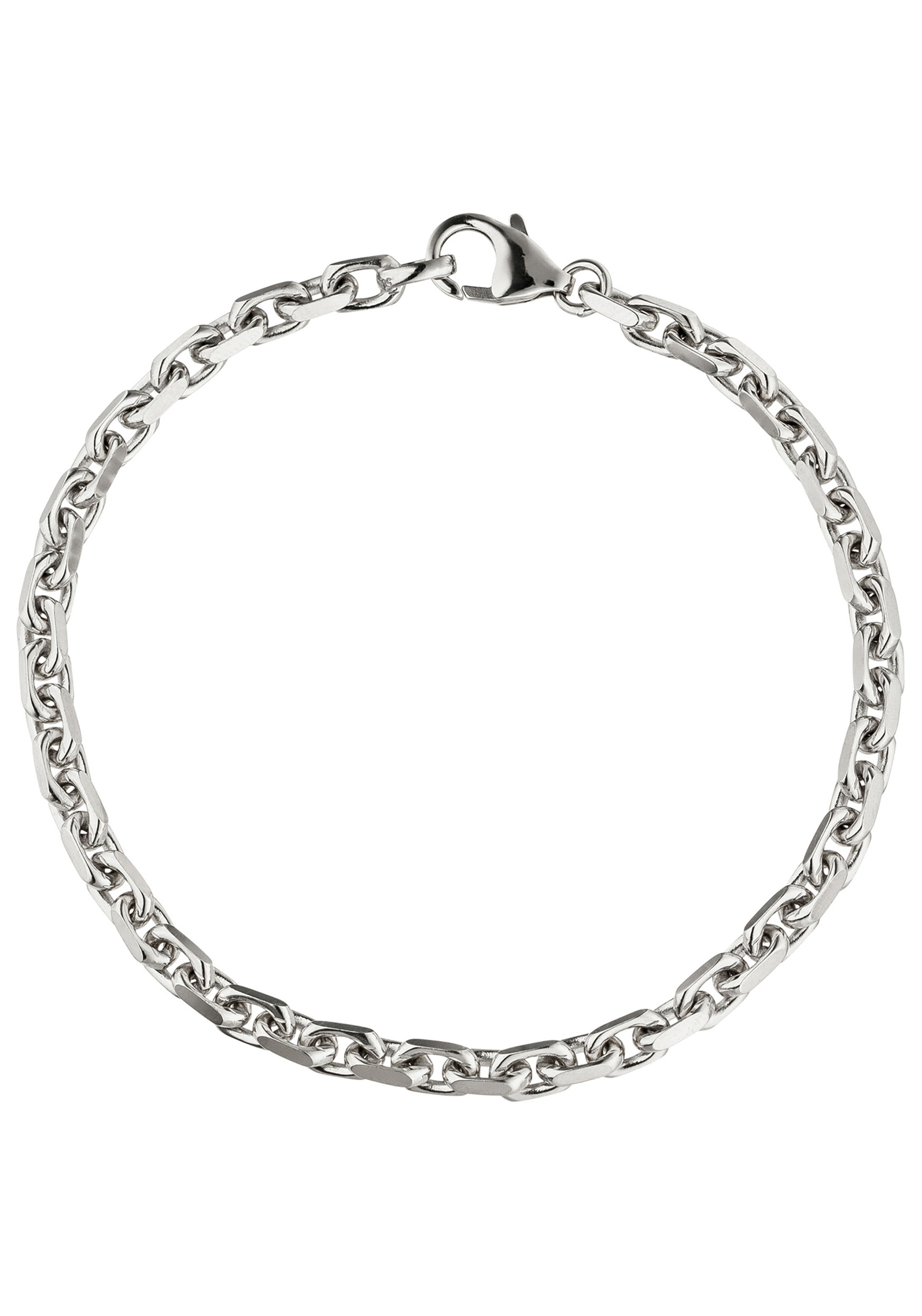 JOBO Goldarmband, Ankerarmband 585 Weißgold diamantiert 21 cm