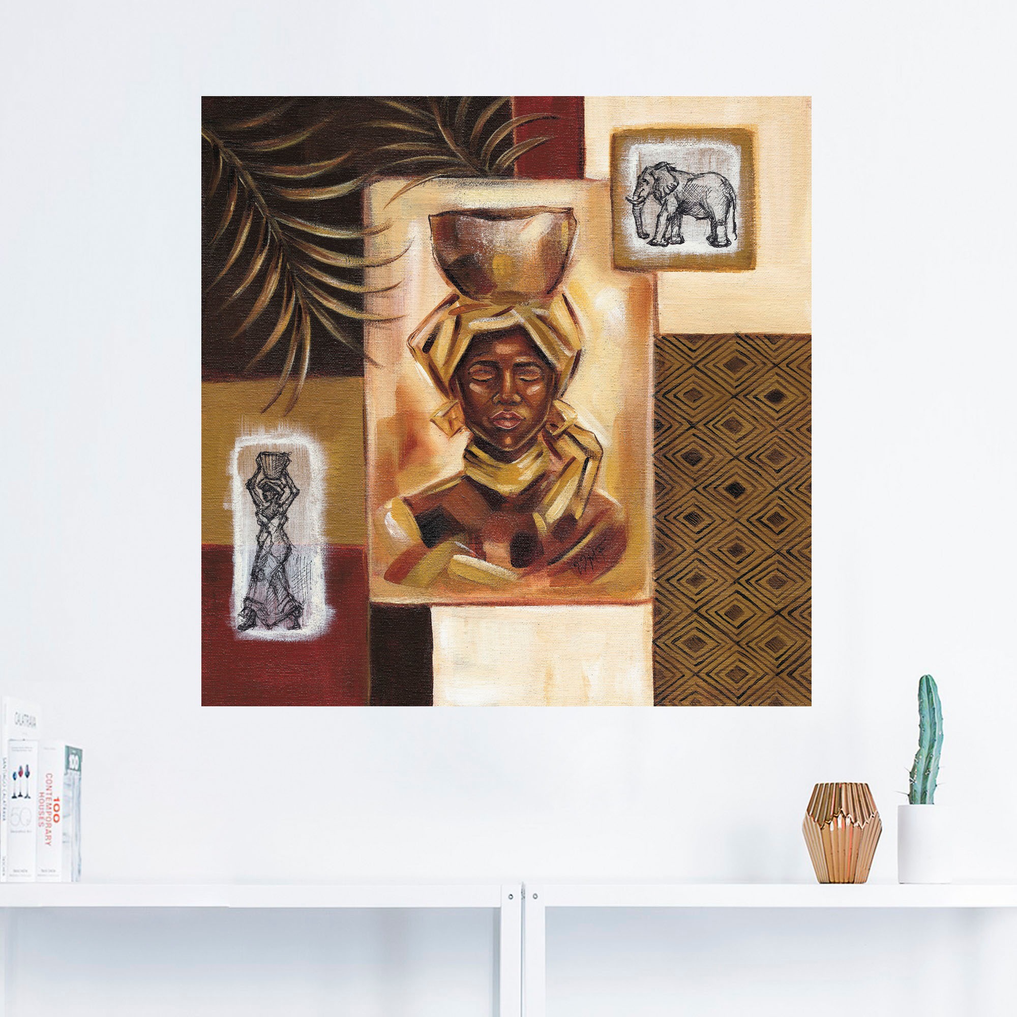 Black Friday Artland Wandbild Afrika Frau, oder Wandaufkleber in Poster | I«, Größen (1 als Leinwandbild, »Aus St.), versch. BAUR