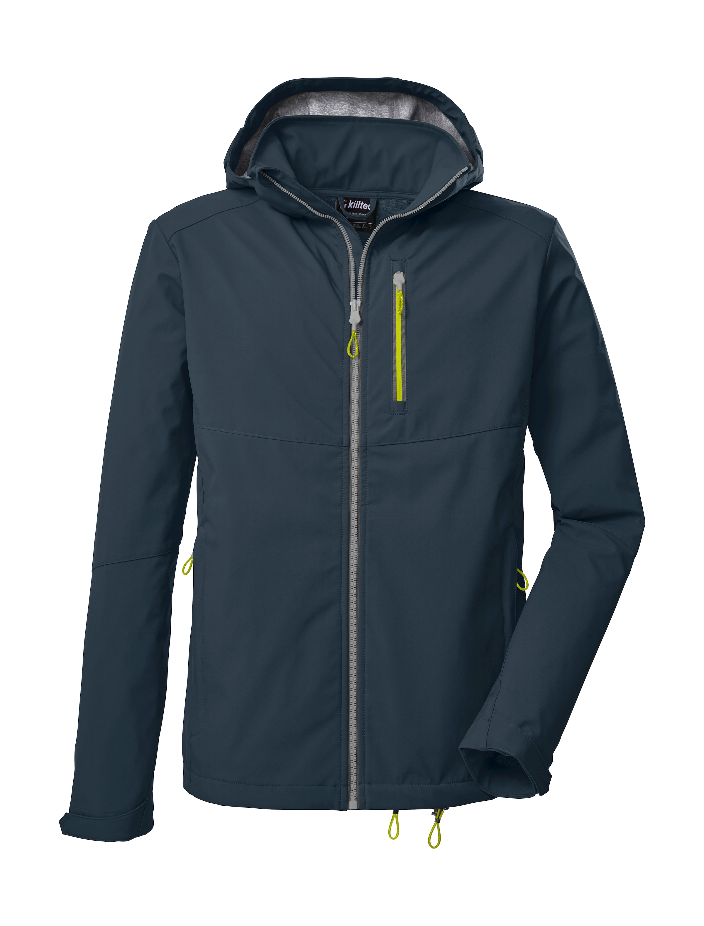 killtec Boy's Softshell jack/outdoorjack met capuchon KOS 219 BYS SFTSHLL JCKT, dark olive, 140, 39118-000