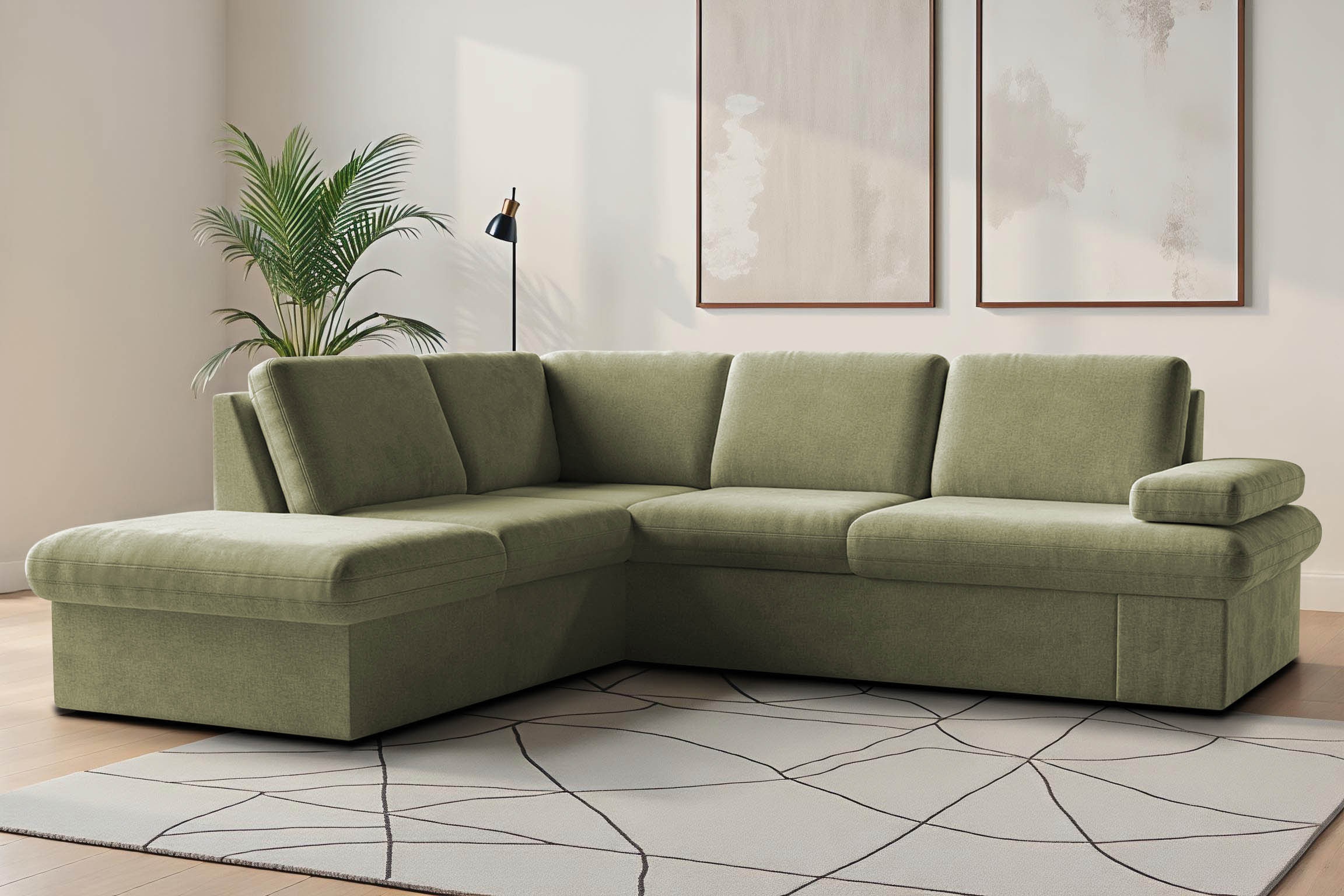 sit&more Ecksofa "Moreno L-Form, B: 238 cm" mit Armteilverstellung, optional Schlaffunktion