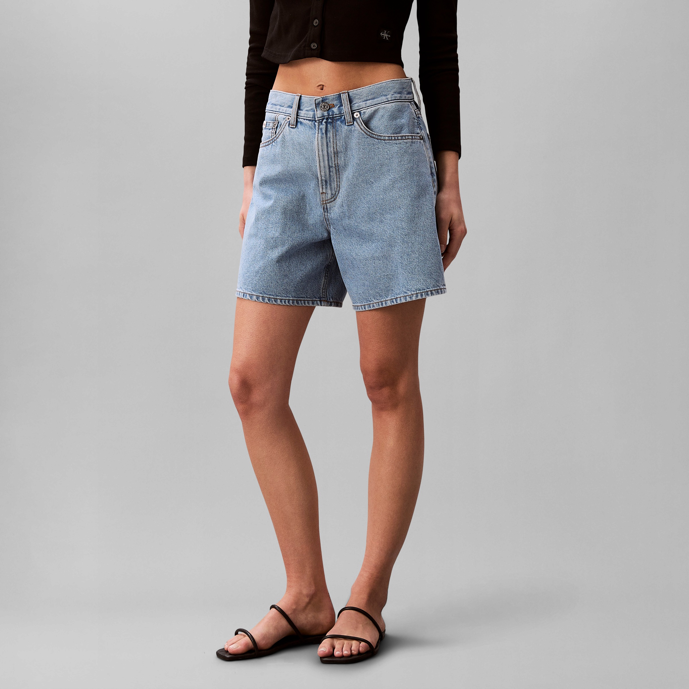 Calvin Klein Jeans Shorts "HI RISE A-LINE SHORT COASTAL LIG" günstig online kaufen