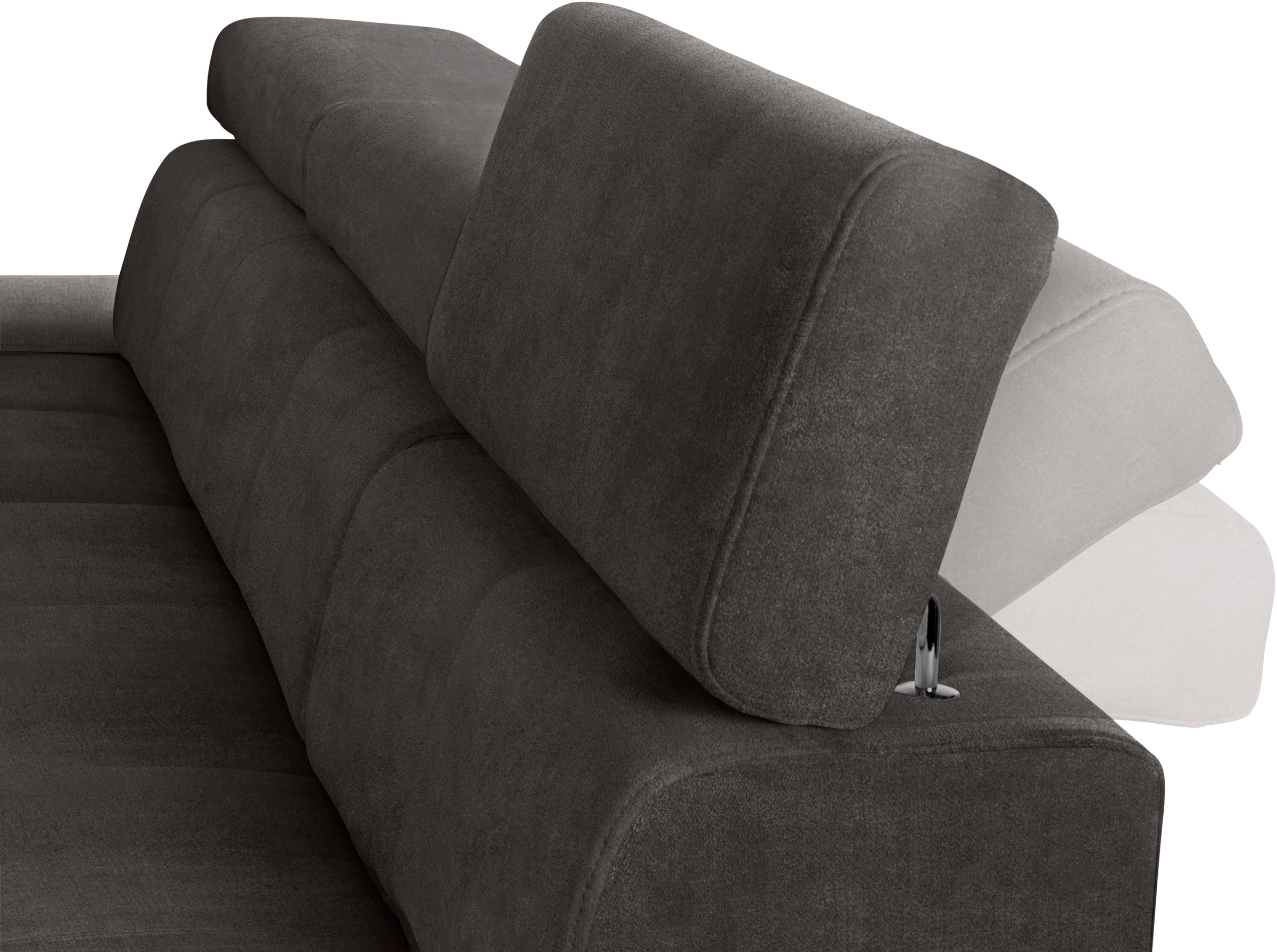exxpo - sofa fashion Ecksofa »Fiji, hochwertige Detailverarbeitung im Sitz und Rücken, L-Form«, bequem durch Kopf- und Armteilverstellung, wahlweise mit Bettfunktion