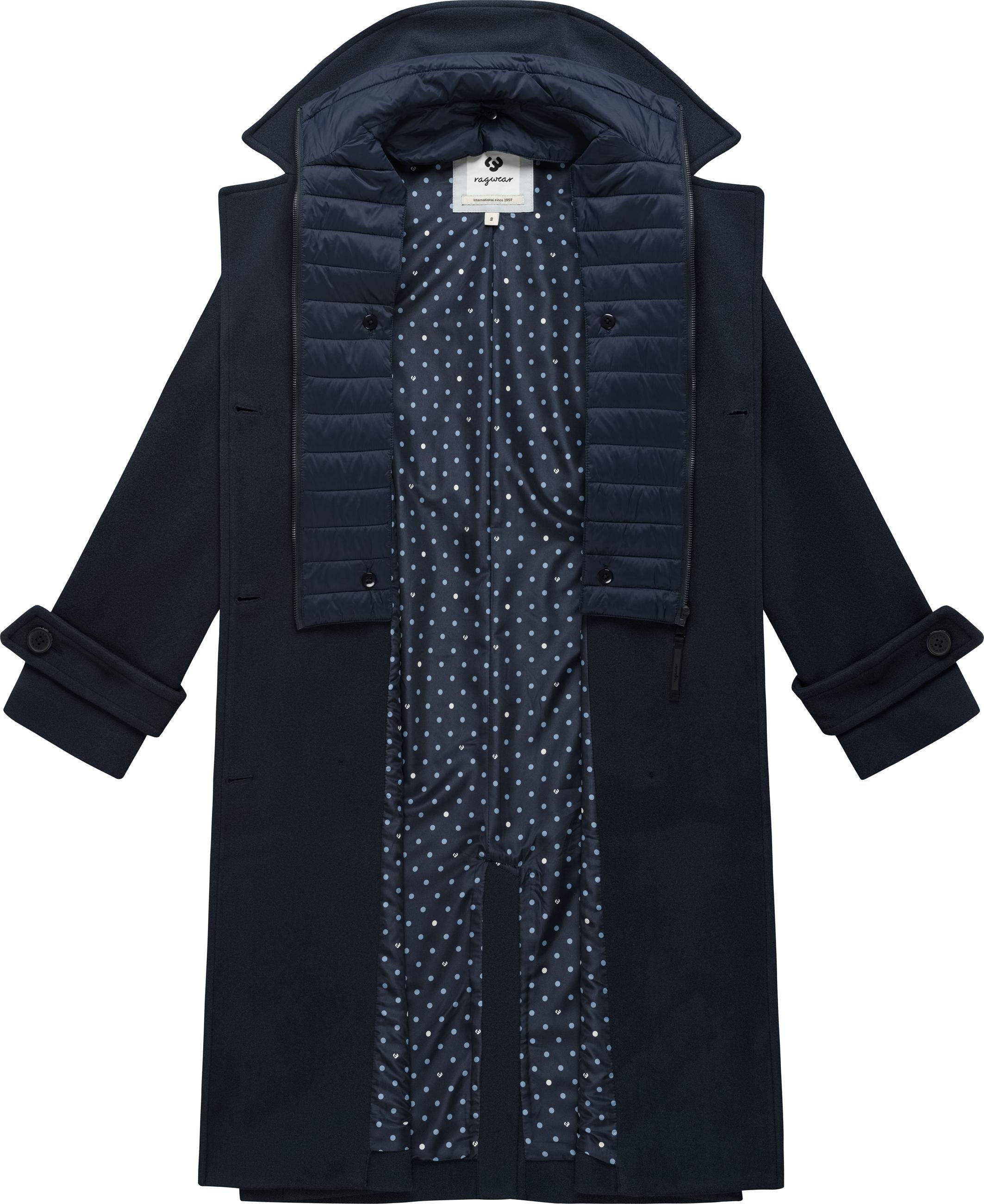 Ragwear Langmantel »Trenchie Felt Y« Weicher Trenchcoat mit herausnehmbarem Stepp-Inlay